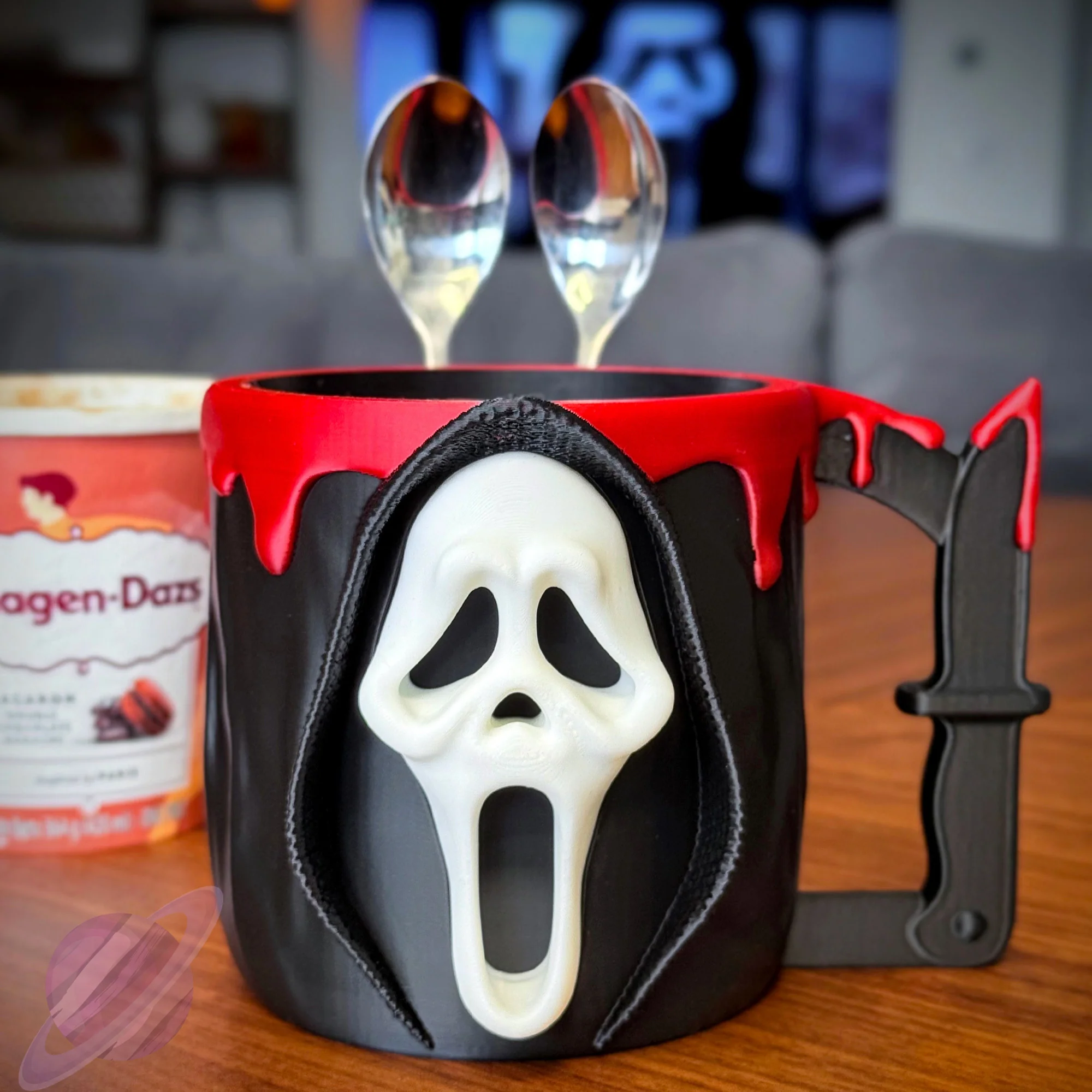 GF HORROR- 3D PRINTED ICE CREAM PINT HOLDER - Image 4