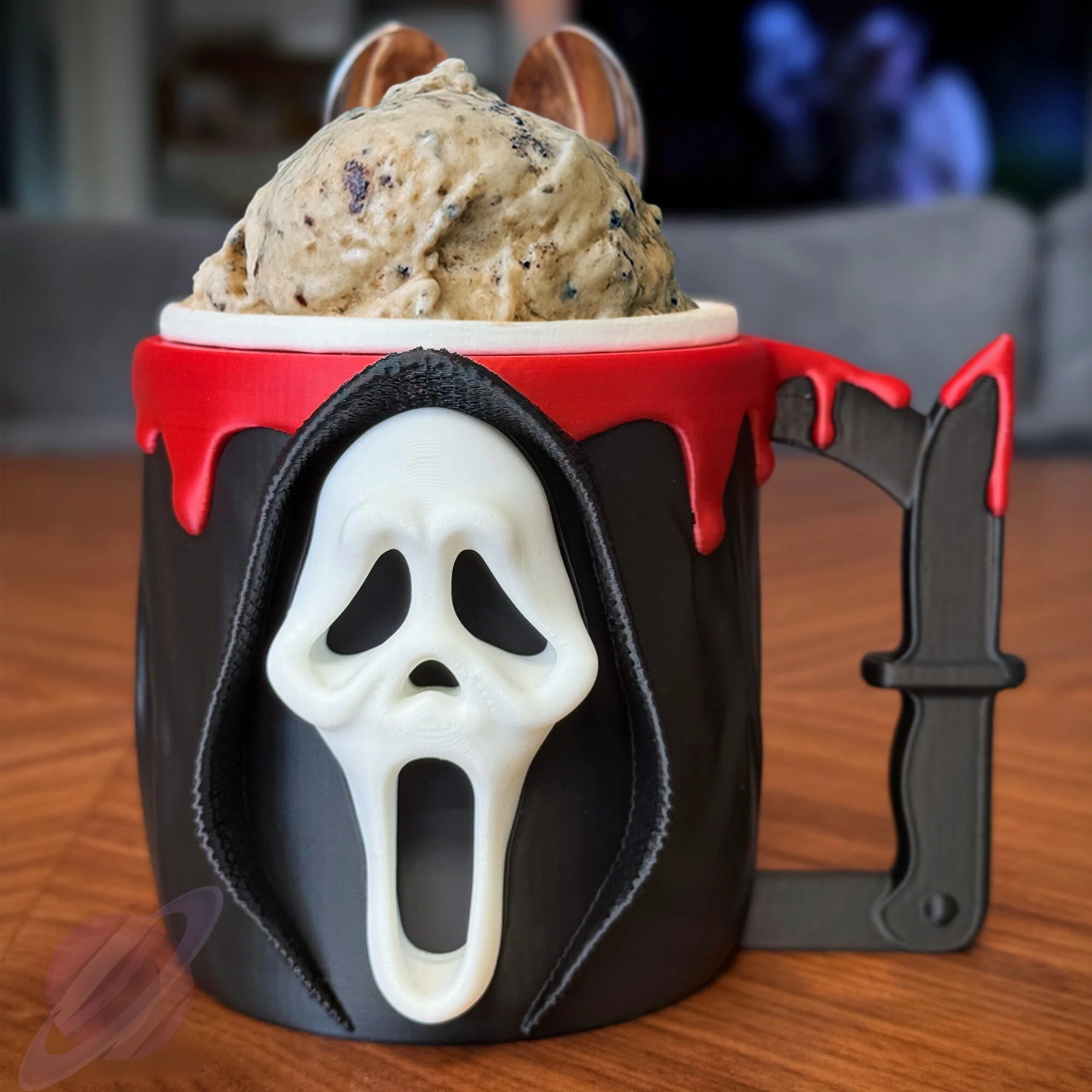 GF HORROR- 3D PRINTED ICE CREAM PINT HOLDER - Image 5