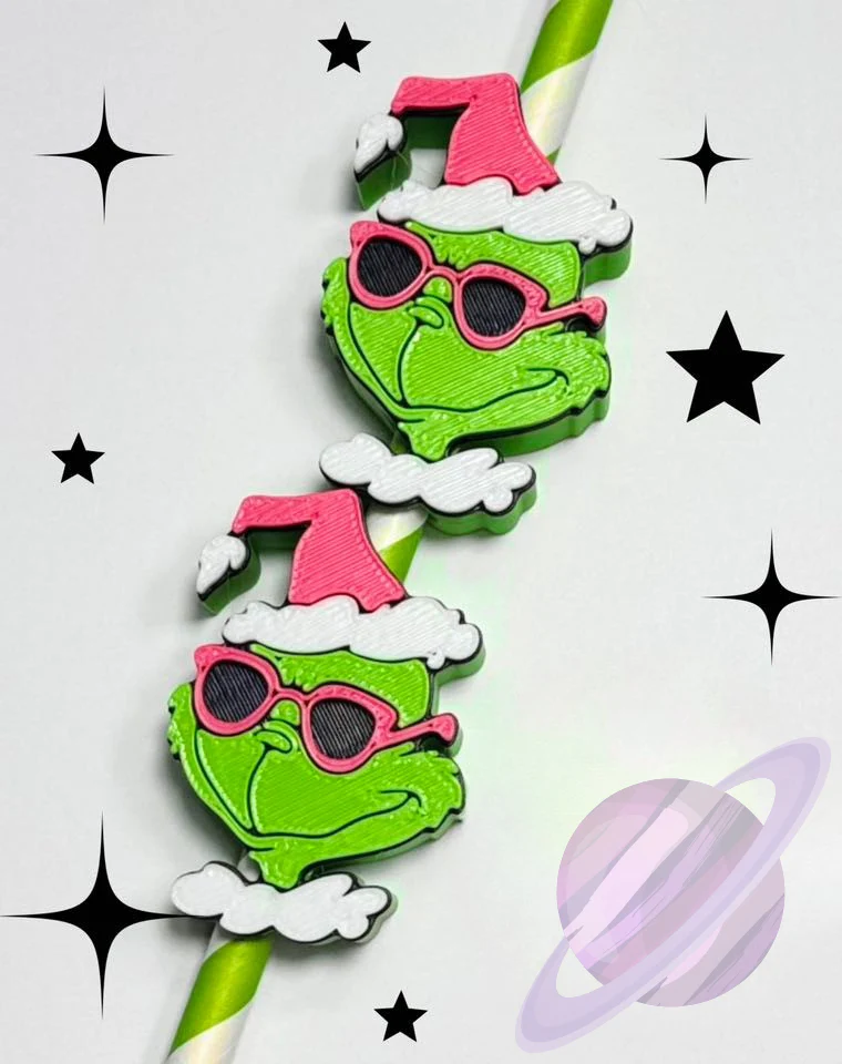 SNOWMAN BOW- 3D PRINTED STRAW CHARM - Image 4