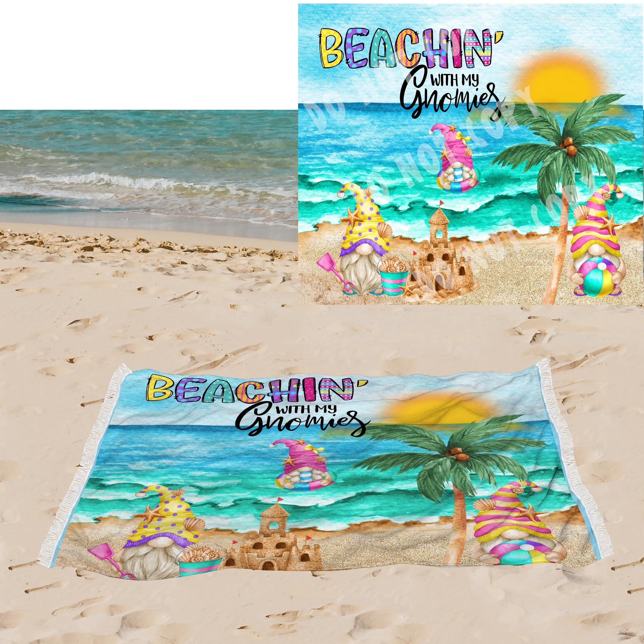 Gnomies-OVERSIZED BEACH TOWEL 6-PREORDER CLOSING 3/20