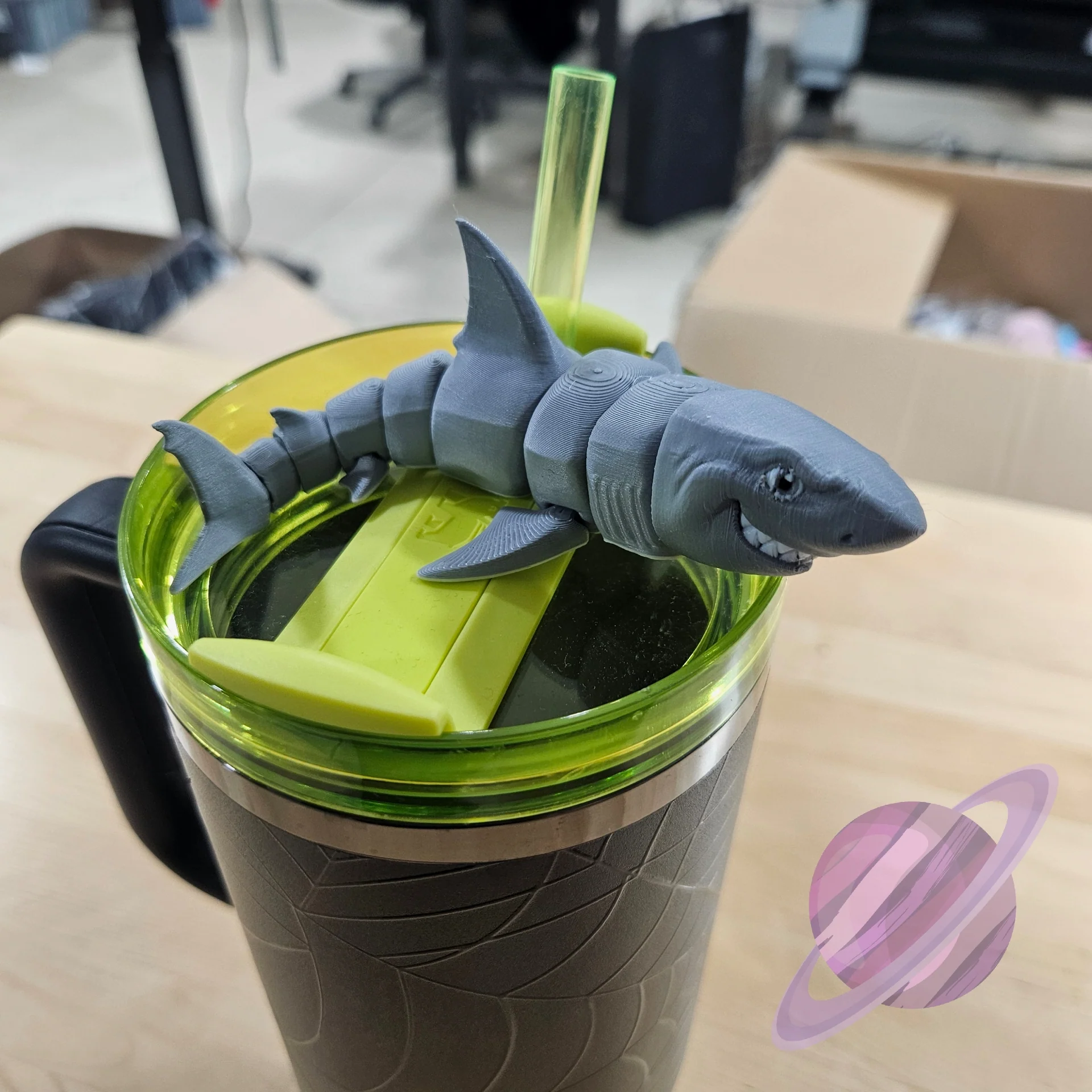 GREAT REEF SHARK-3D PRINTED STRAW BUDDY - Image 3