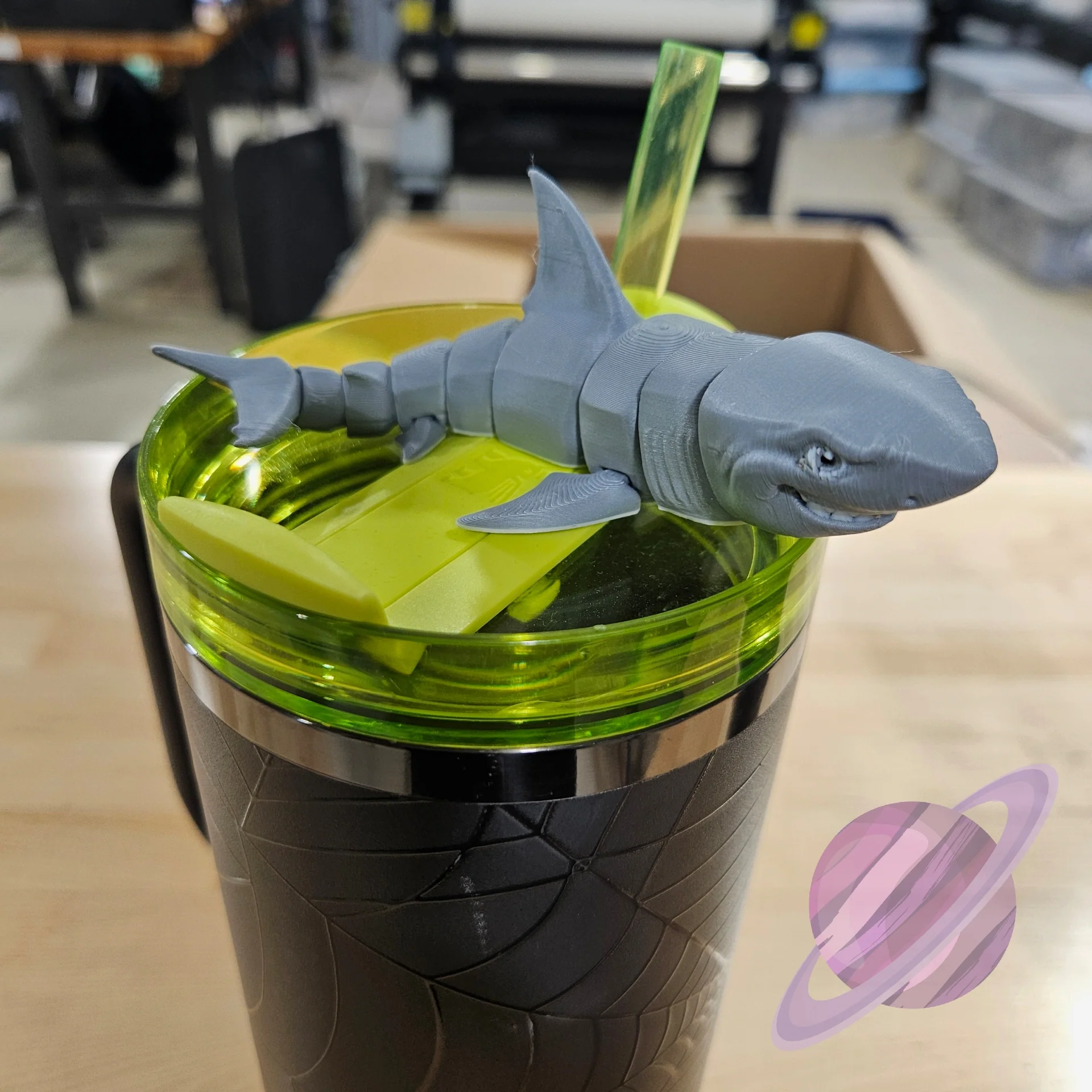 GREAT REEF SHARK-3D PRINTED STRAW BUDDY - Image 5