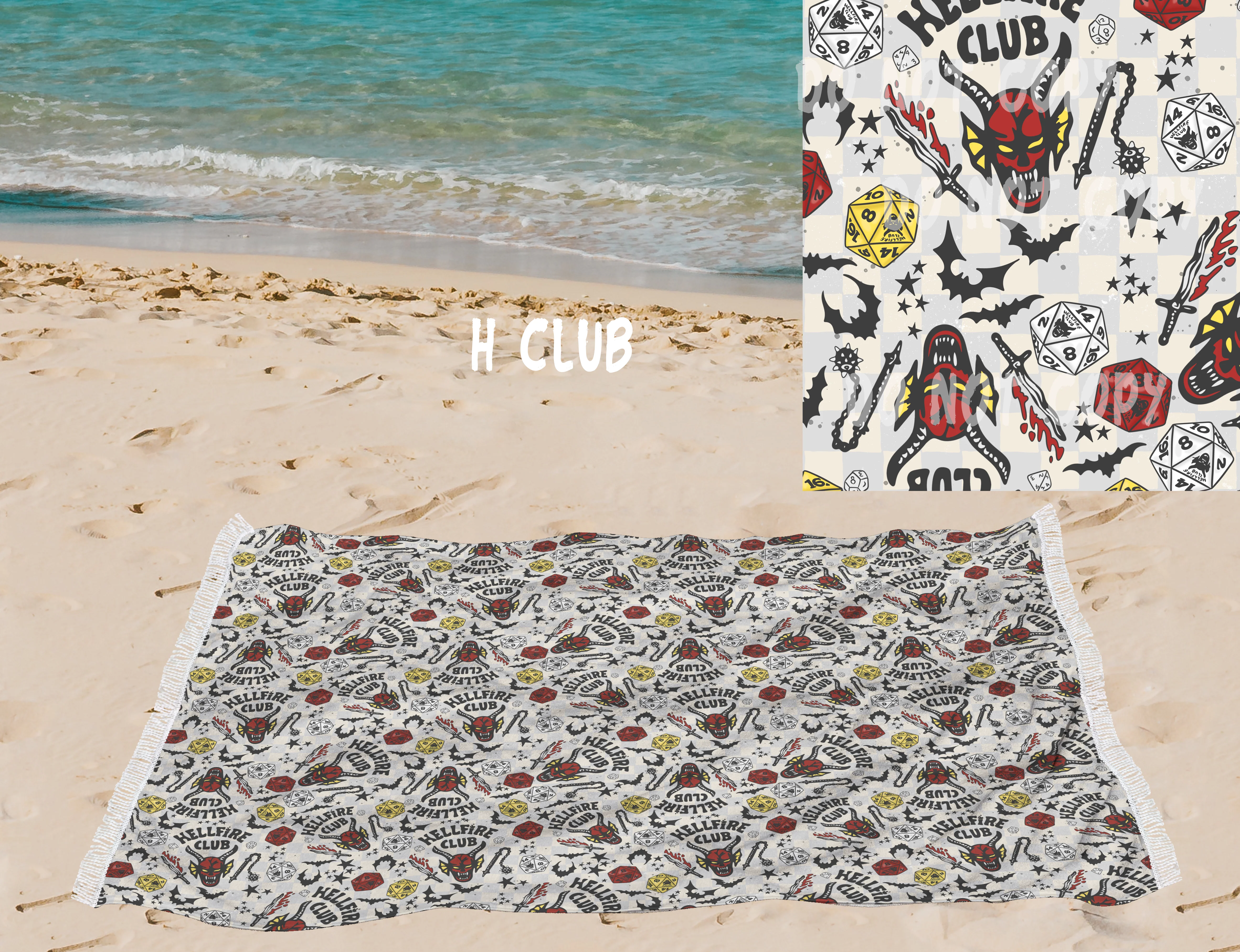 H Club-OVERSIZED BEACH TOWEL 6-PREORDER CLOSING 3/20
