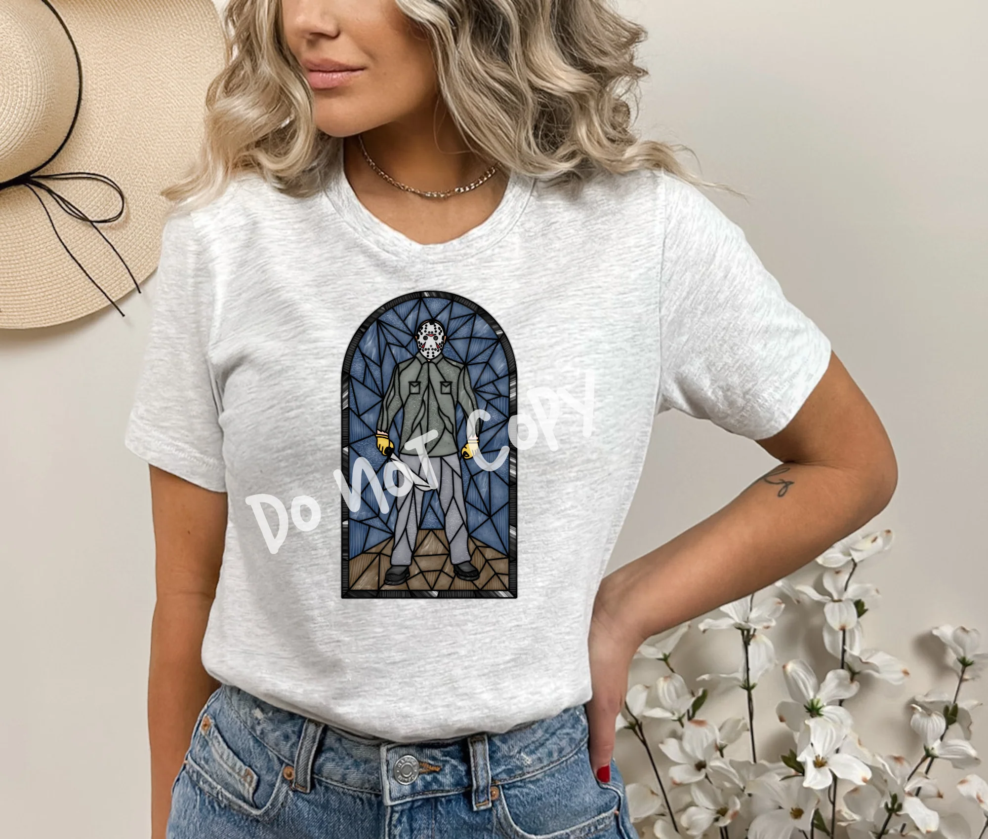 HALLOWEEEN PART 1 -GLASS JASON-UNISEX TEE ADULTS/KIDS