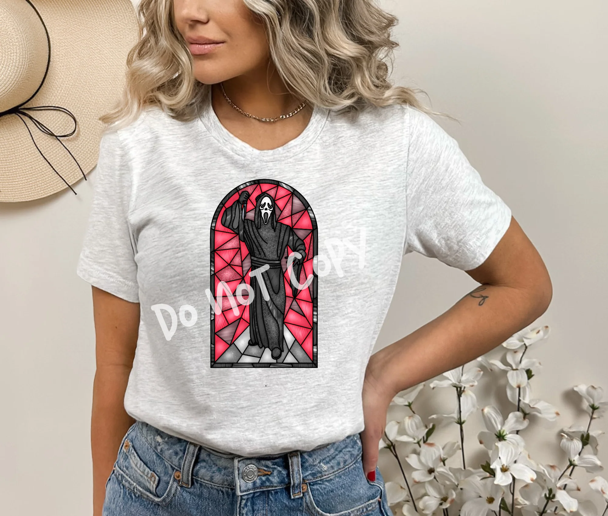 HALLOWEEEN PART 1 -GLASS SCREAM-UNISEX TEE ADULTS/KIDS