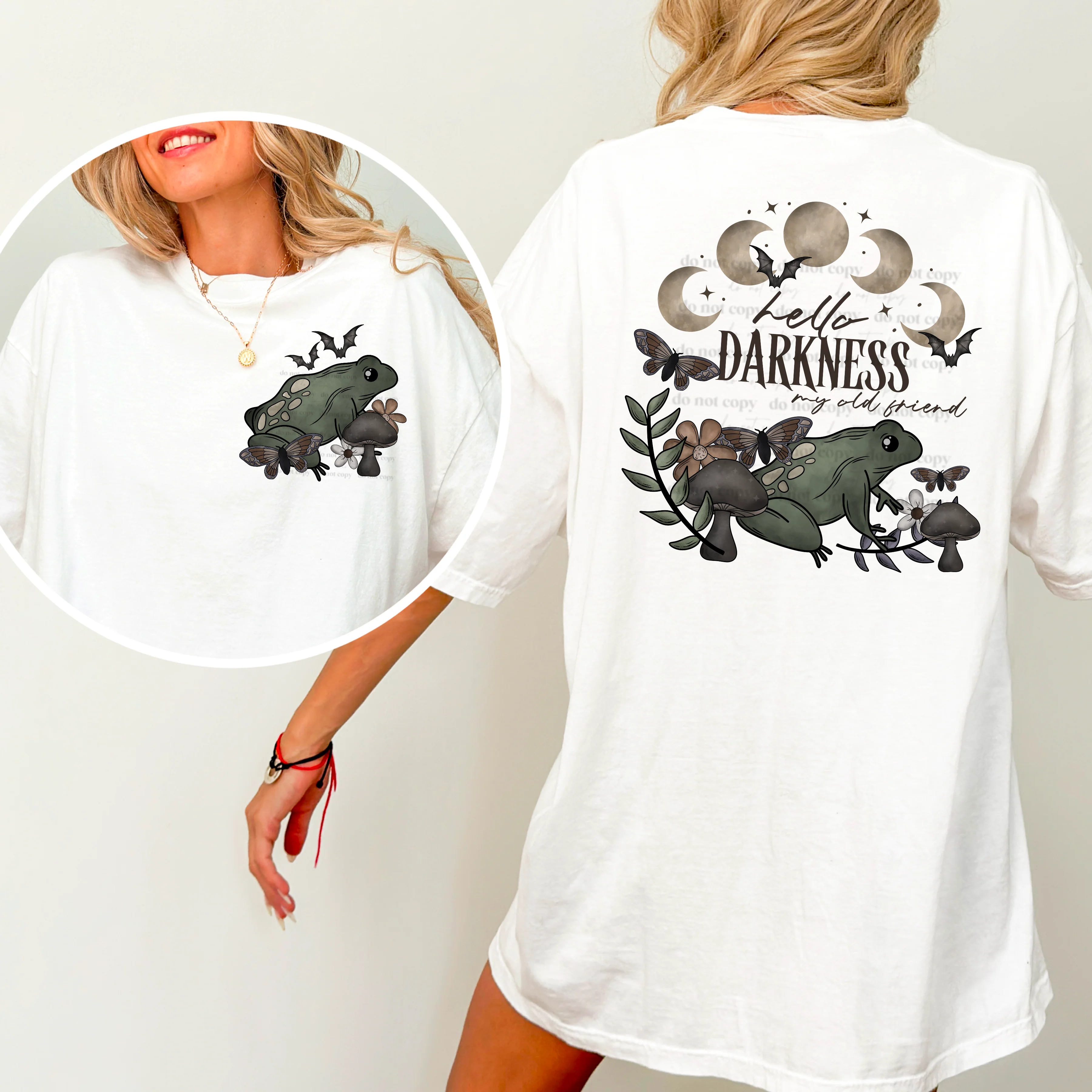 HELLO DARKNESS DOUBLE SIDED TEE