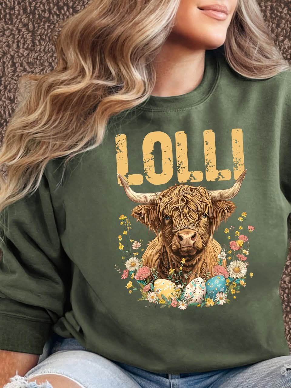 Highland Cow Personalized Name Sweatshirt – Cozy Custom Crewneck - Image 6