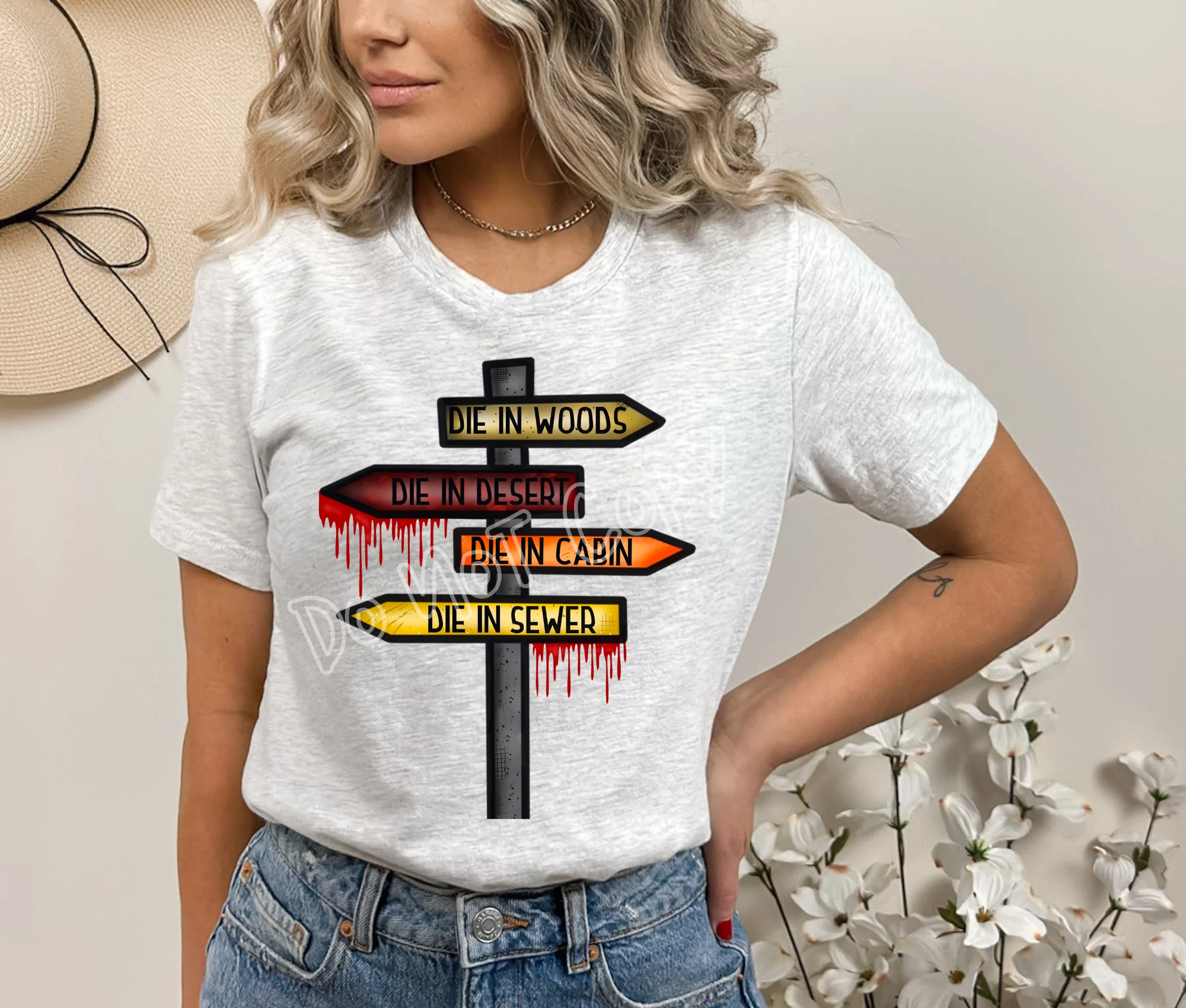 HORROR SIGN -UNISEX TEE ADULTS/KIDS