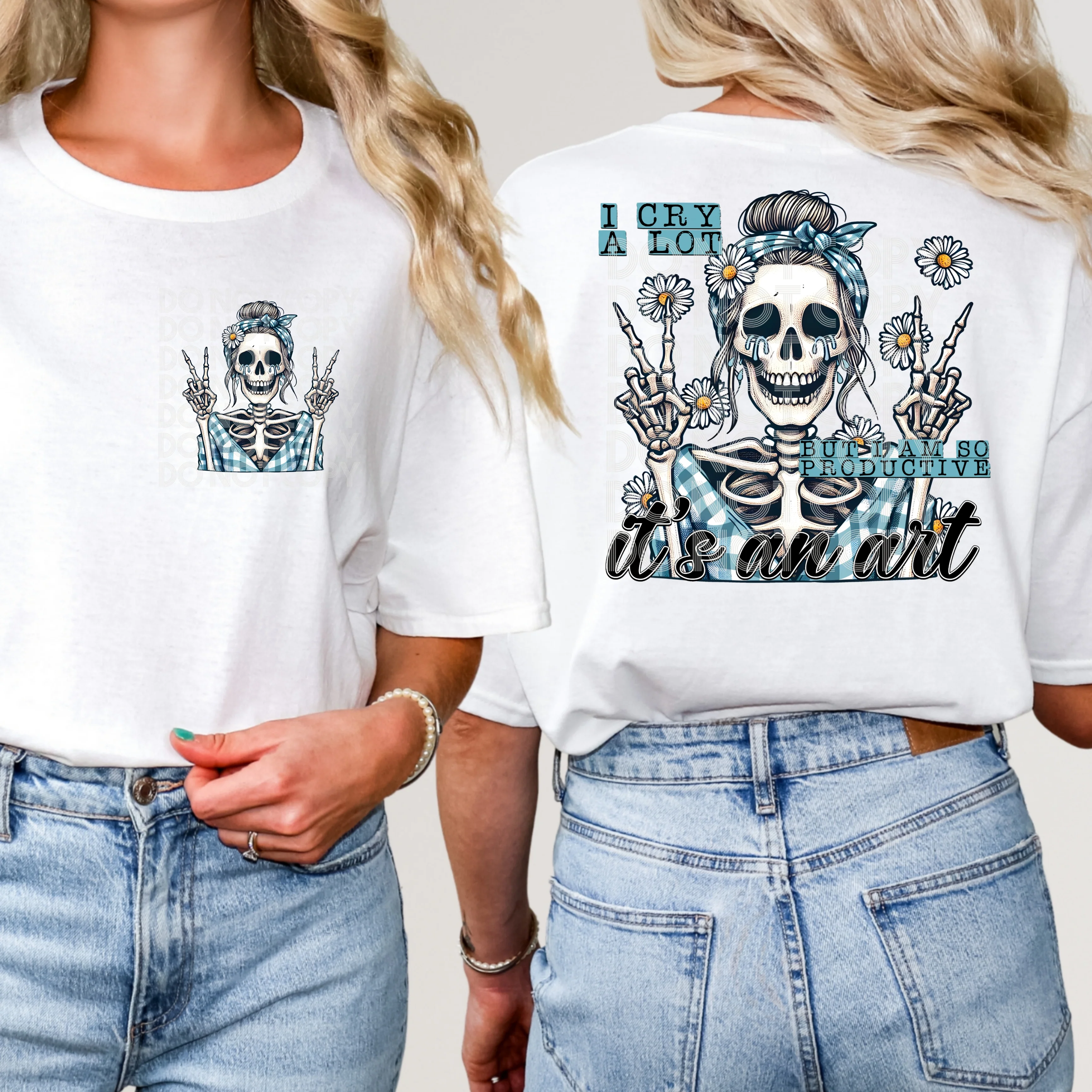 I CRY A LOT- POCKET PRINT DOUBLE SIDED TEE