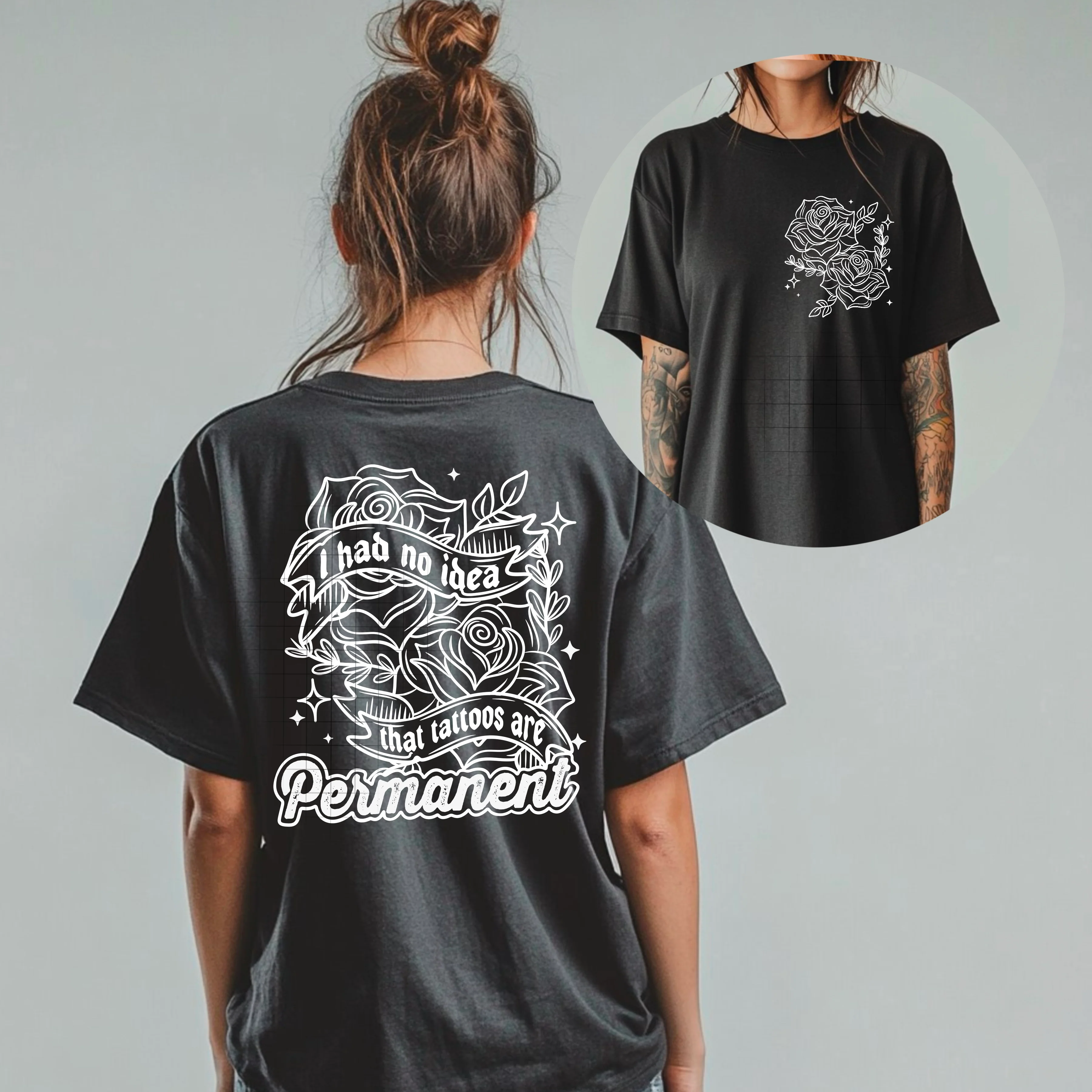 I HAD NO IDEA-SINGLE COLOR-DOUBLE SIDED TEE - Image 2