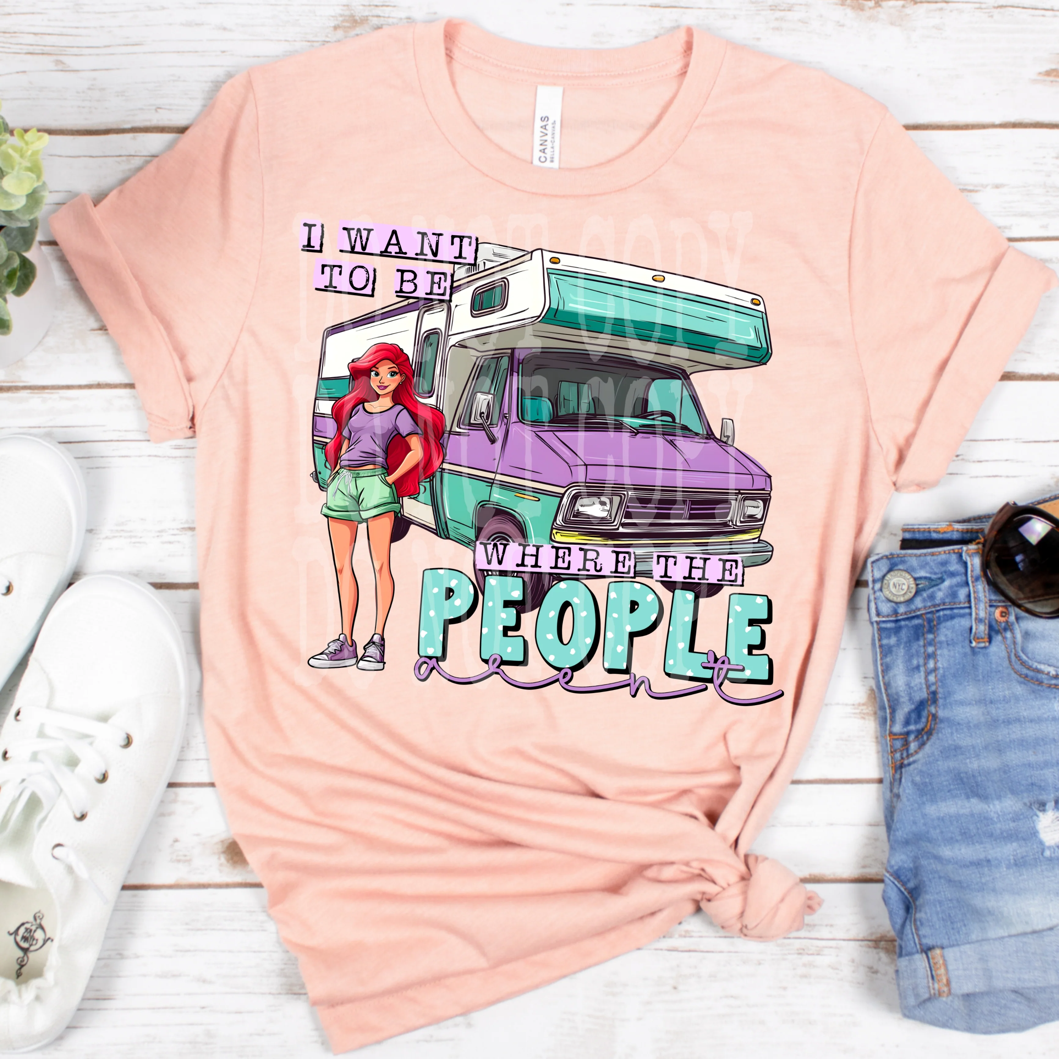 I WANT TO BE WHERE THE PEOPLE ARN'T CAMPER TEE