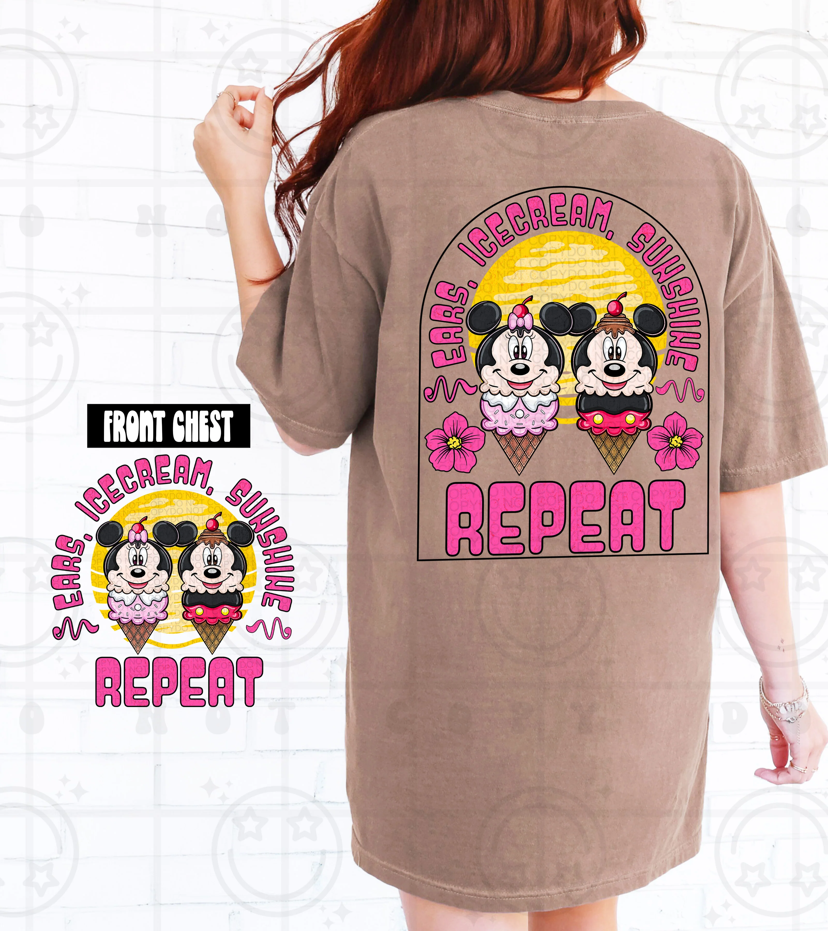 ICE CREAM EARS-DOUBLE SIDED TEE