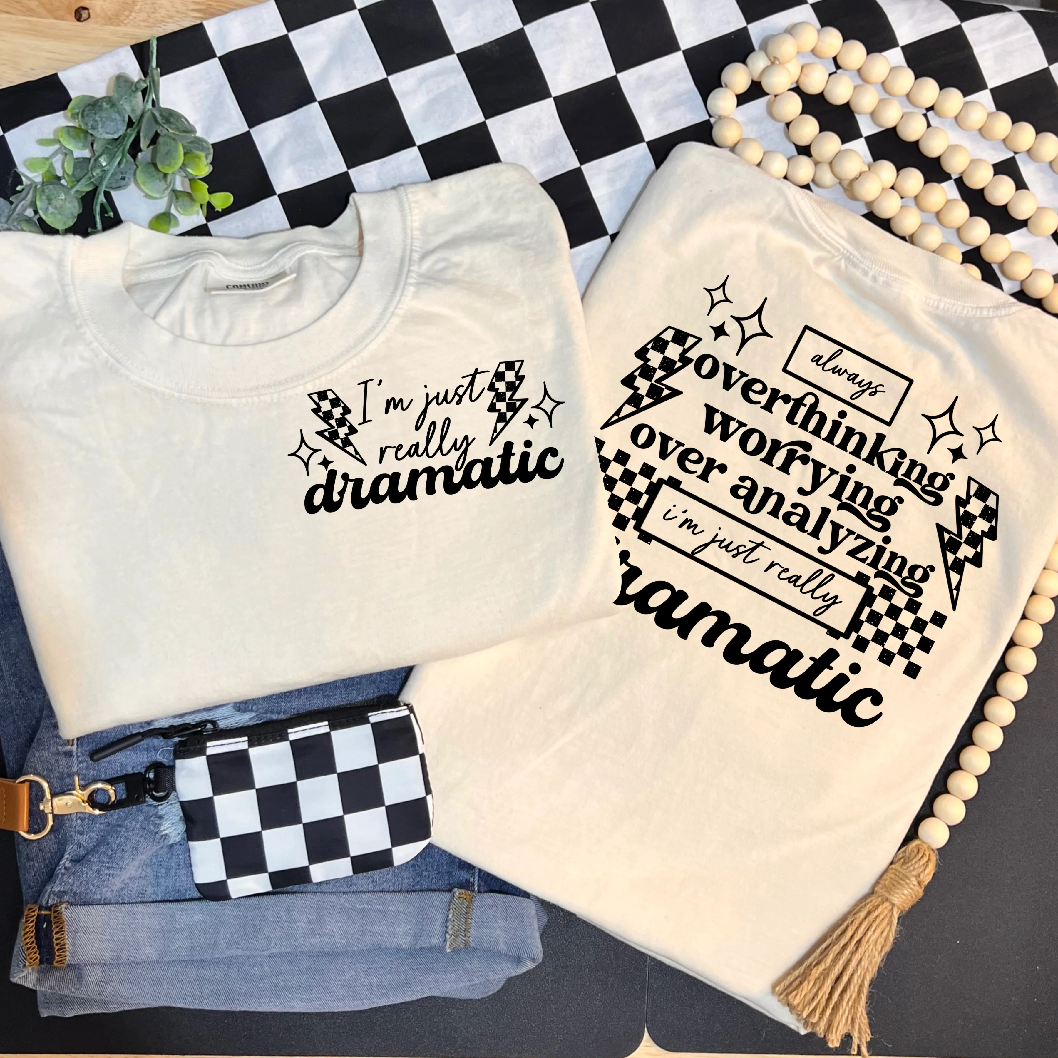 IM JUST REALLY DRAMATIC - POCKET PRINT DOUBLE SIDED TEE - Image 2