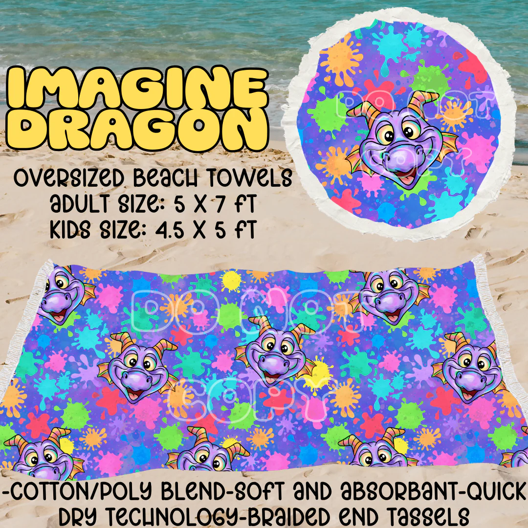 Imagine Dragon-OVERSIZED BEACH TOWEL 6-PREORDER CLOSING 3/20