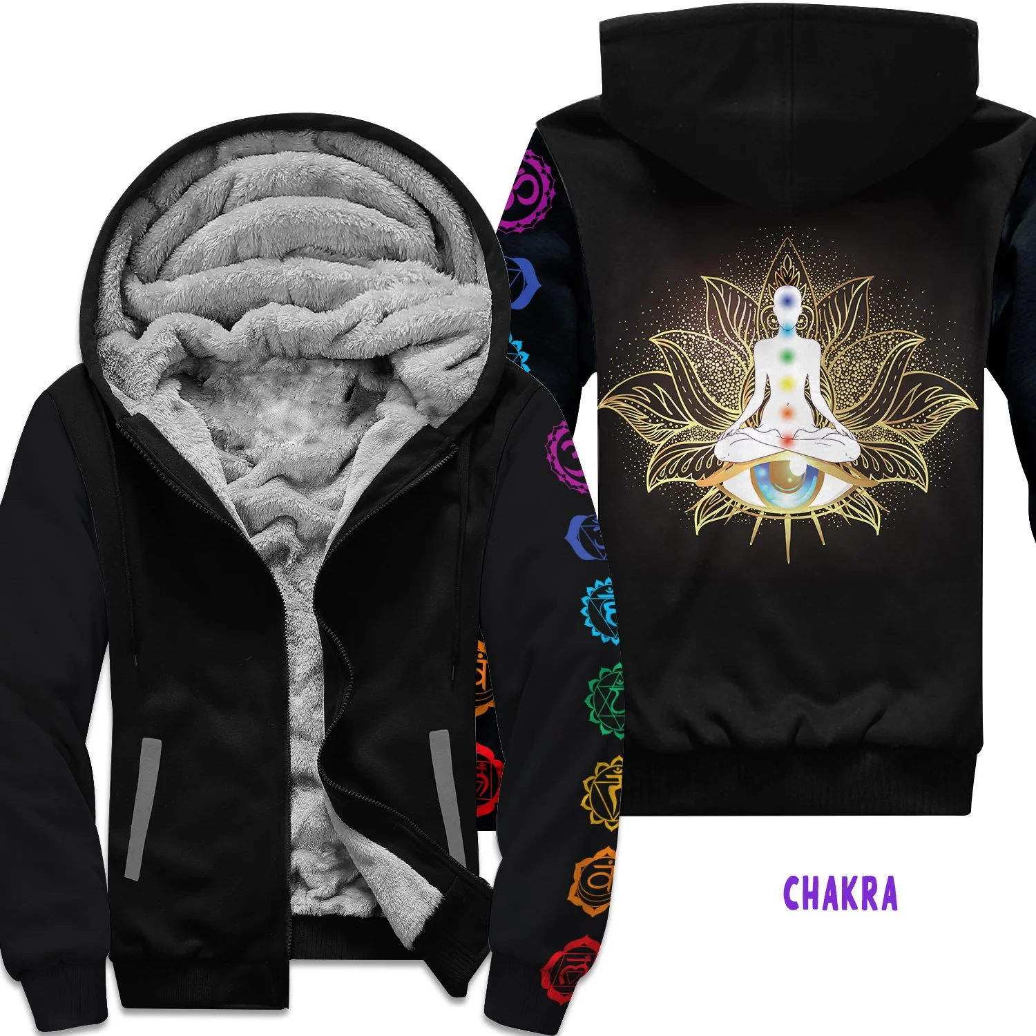JACKET RUN 14-CHAKRA-FLEECE OR COTTON LINER-PREORDER CLOSING 12/16