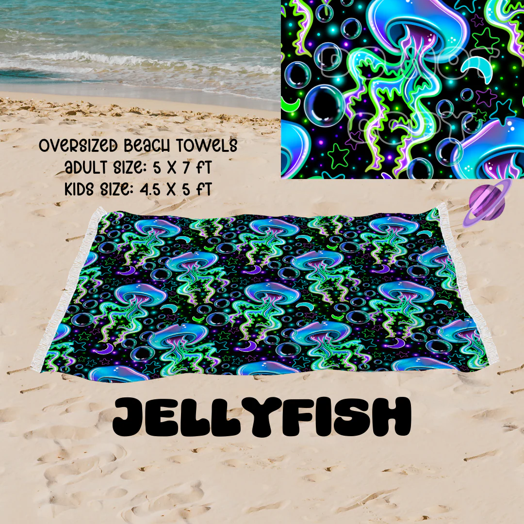 Jellyfish -OVERSIZED BEACH TOWEL 6-PREORDER CLOSING 3/20
