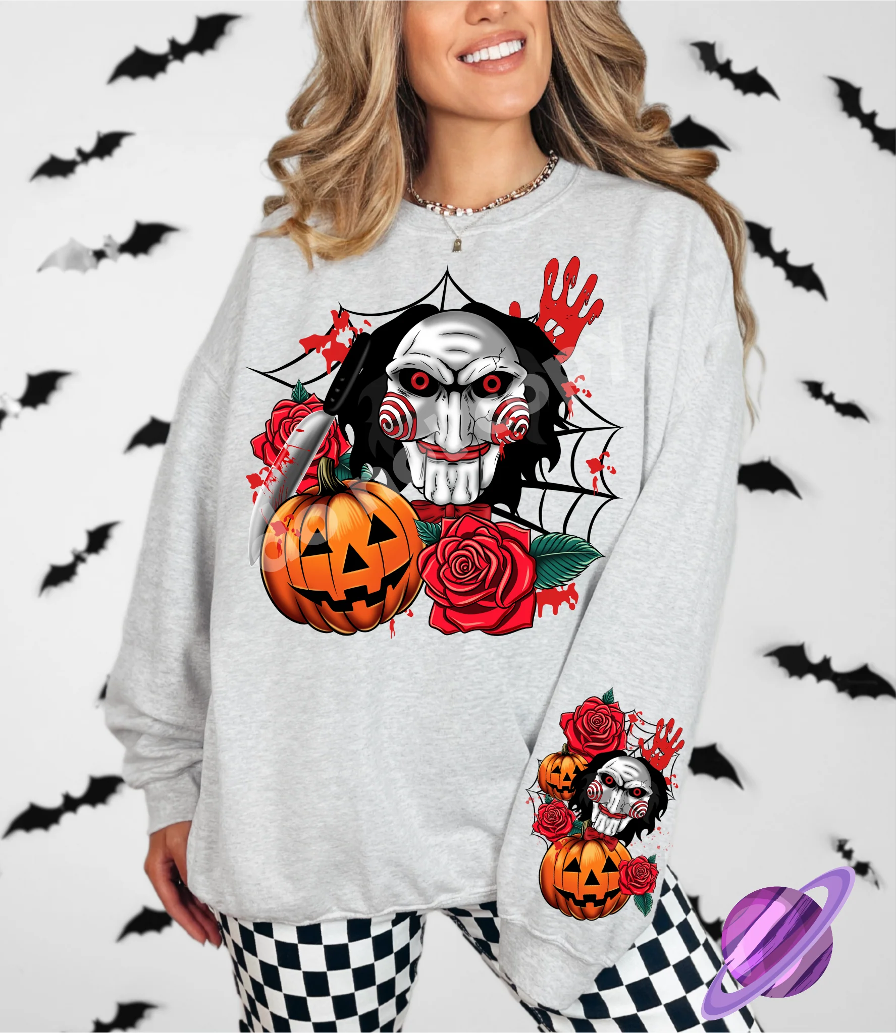 JIG 1- CREWNECK SWEATSHIRT  W/ SLEEVE PRINT