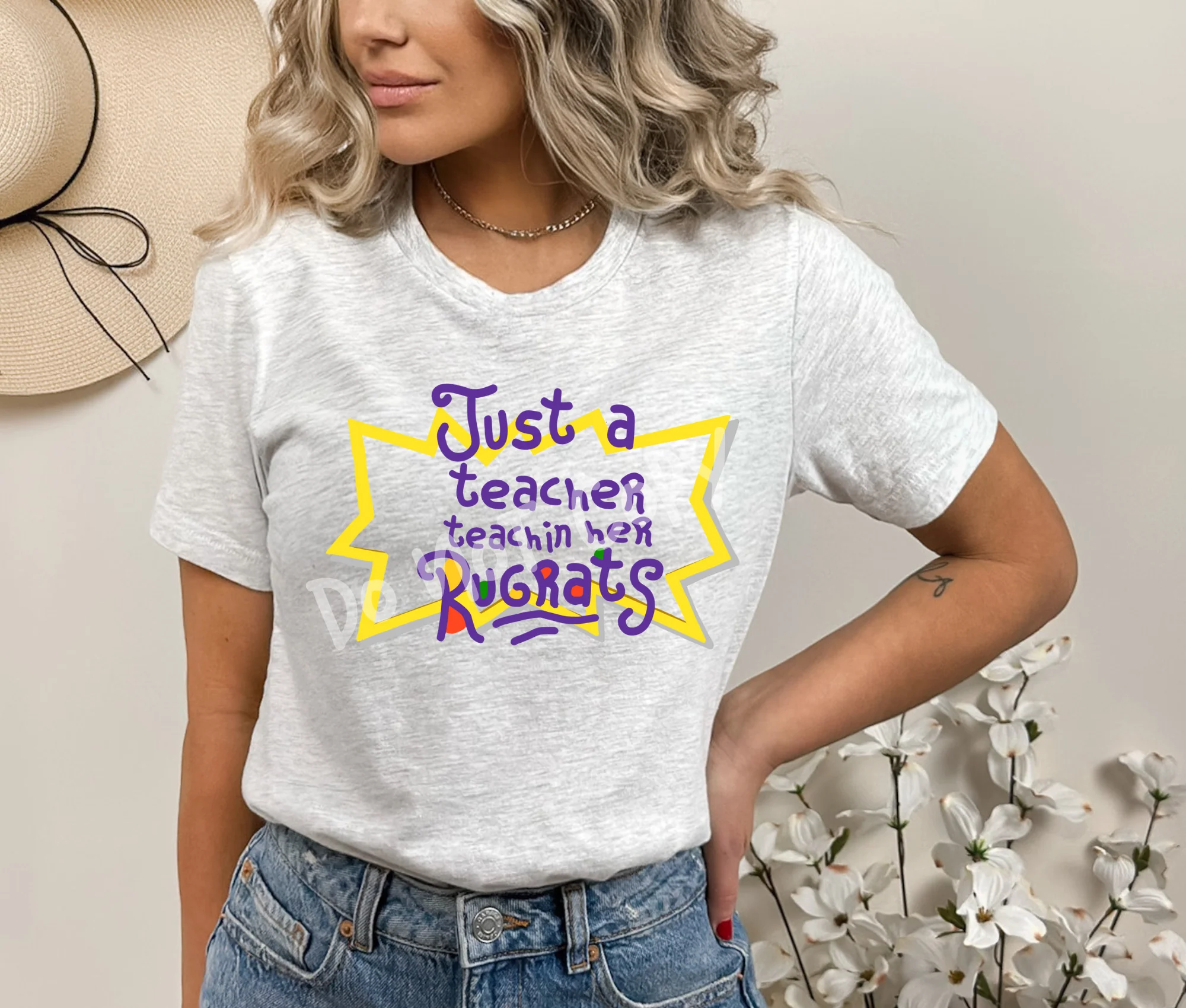 JUST A TEACHER TEACHIN TEE