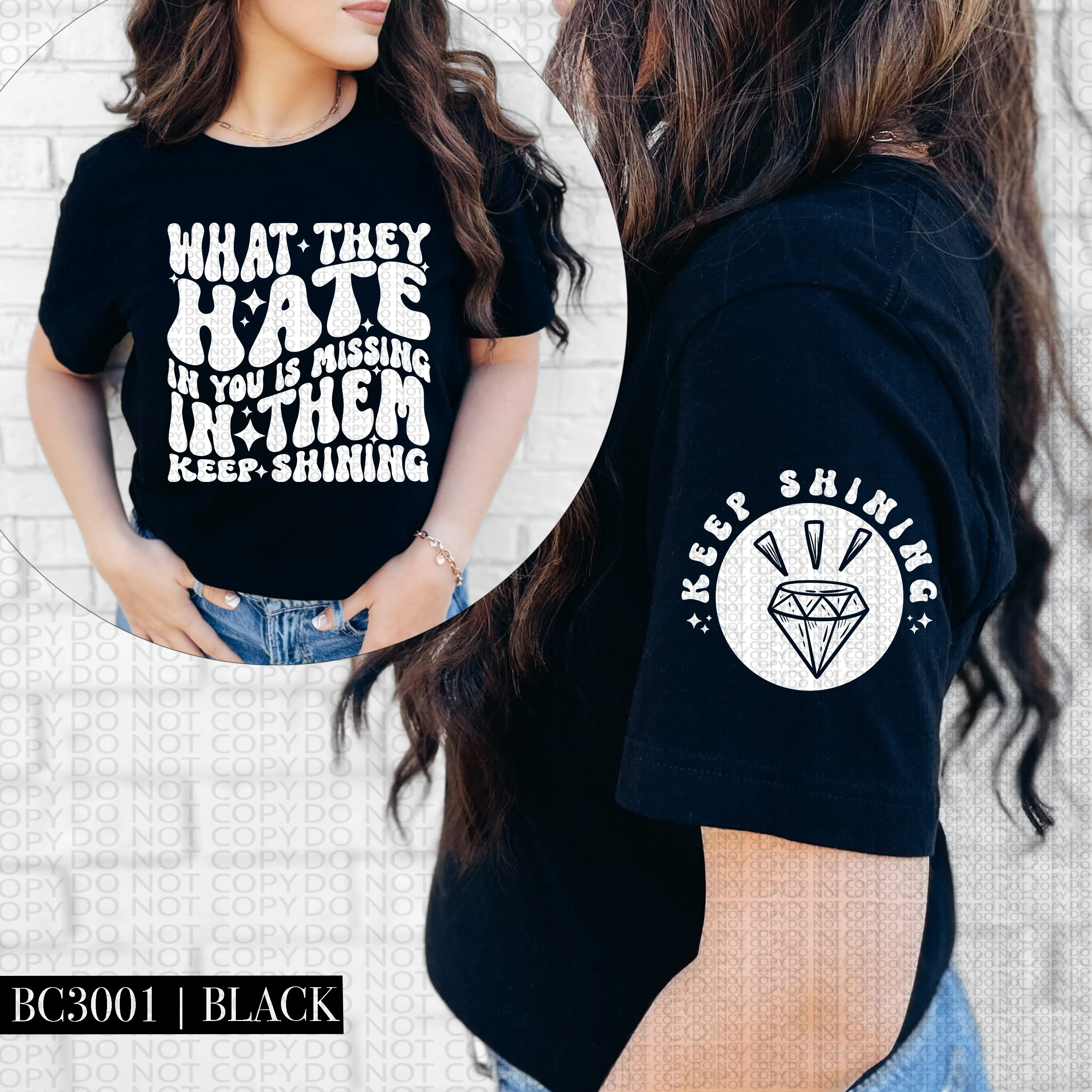 KEEP SHINING - POCKET PRINT DOUBLE SIDED TEE - Image 2