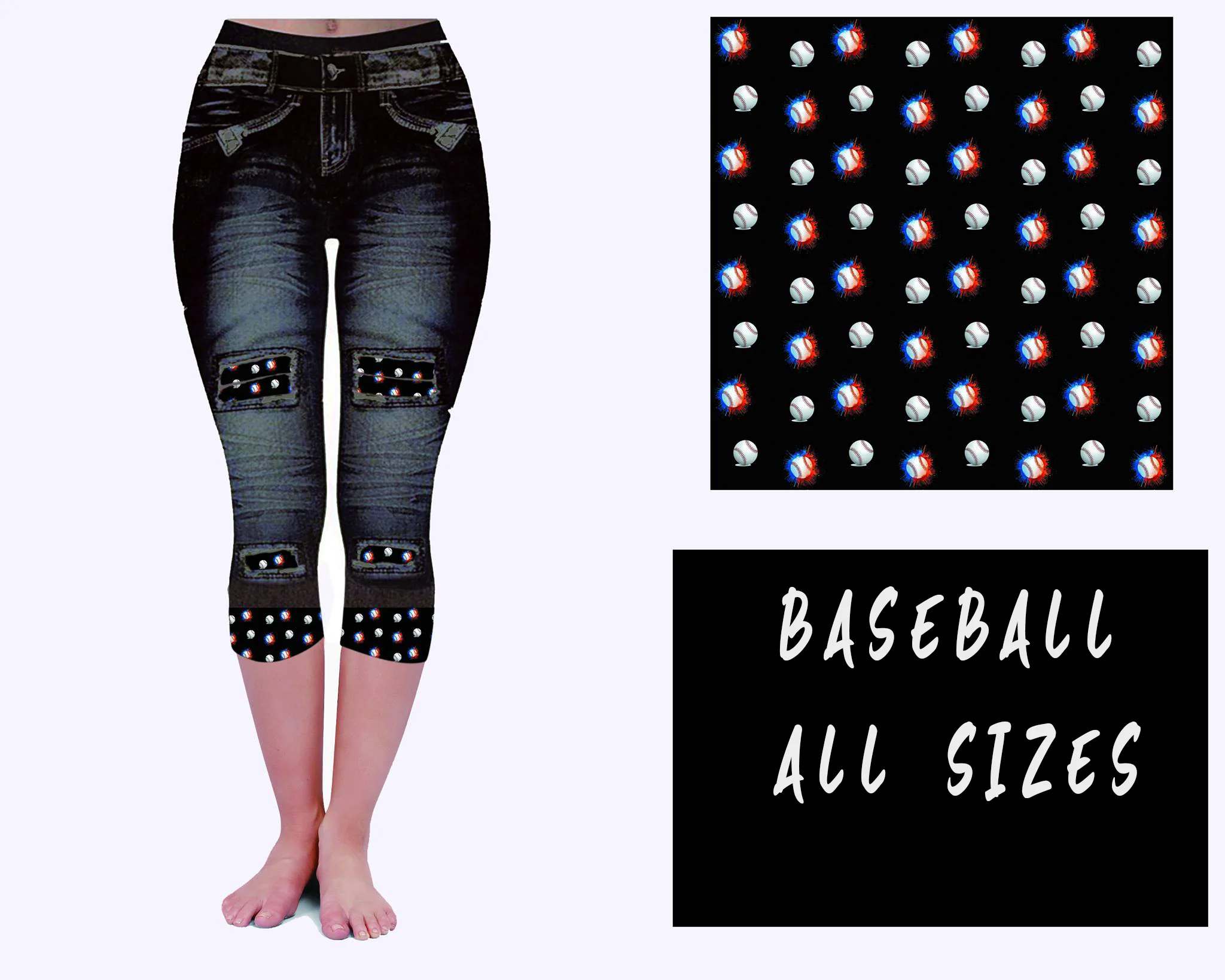 LEGGING JEAN RUN-BASEBALL (ACTIVE BACK POCKETS) - Image 4