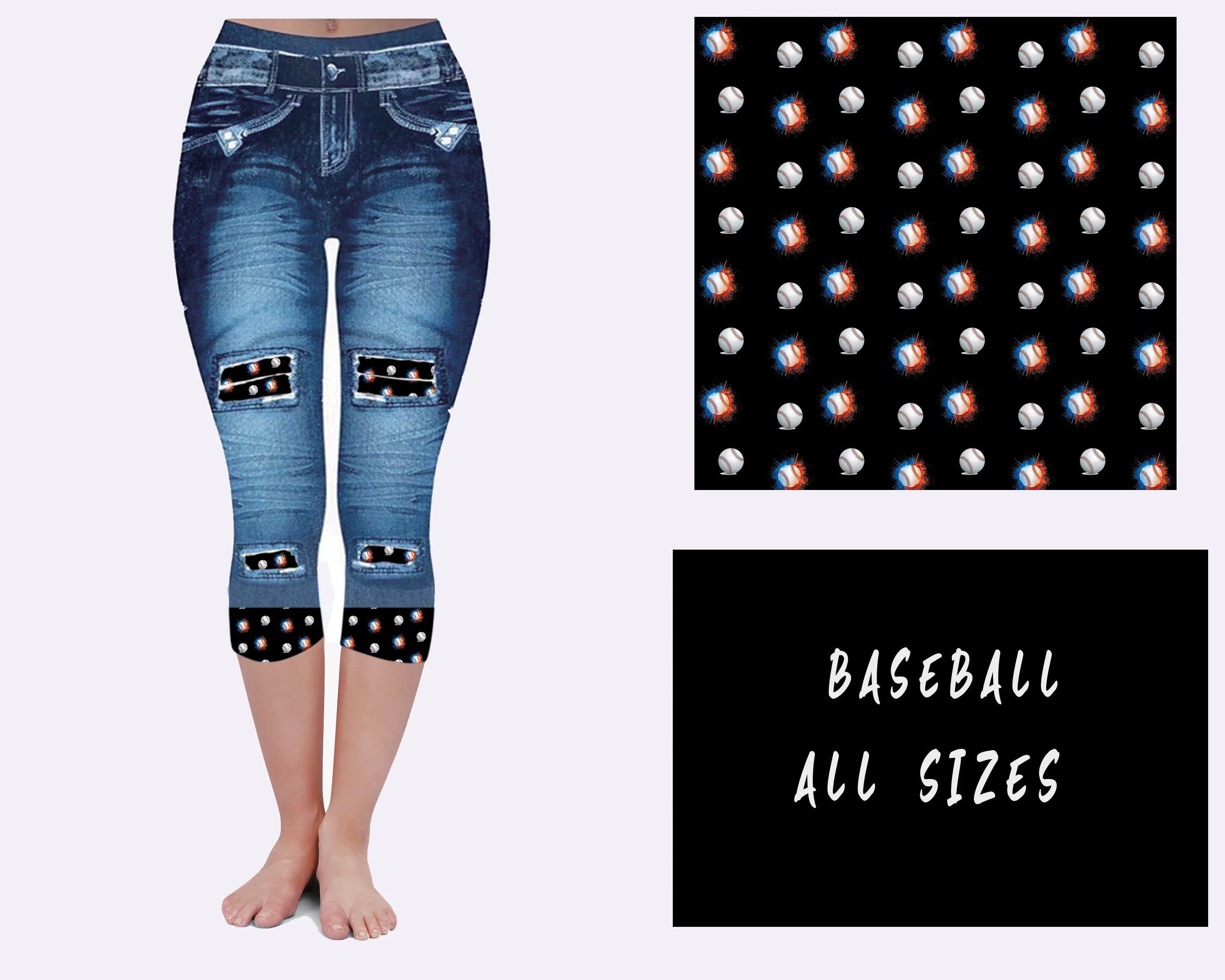 LEGGING JEAN RUN-BASEBALL (ACTIVE BACK POCKETS) - Image 5