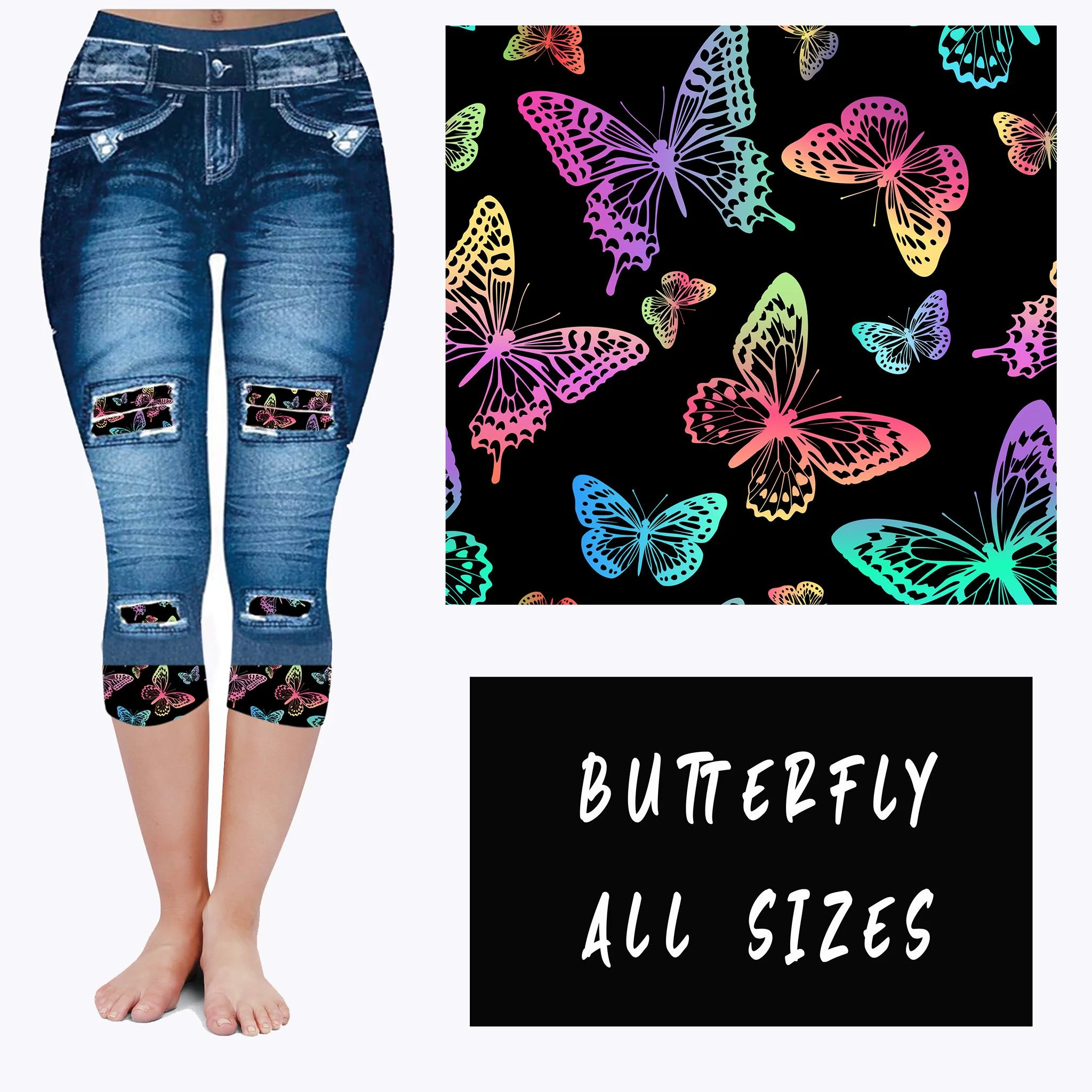 LEGGING JEAN RUN-BUTTERFLY (ACTIVE BACK POCKETS) - Image 3