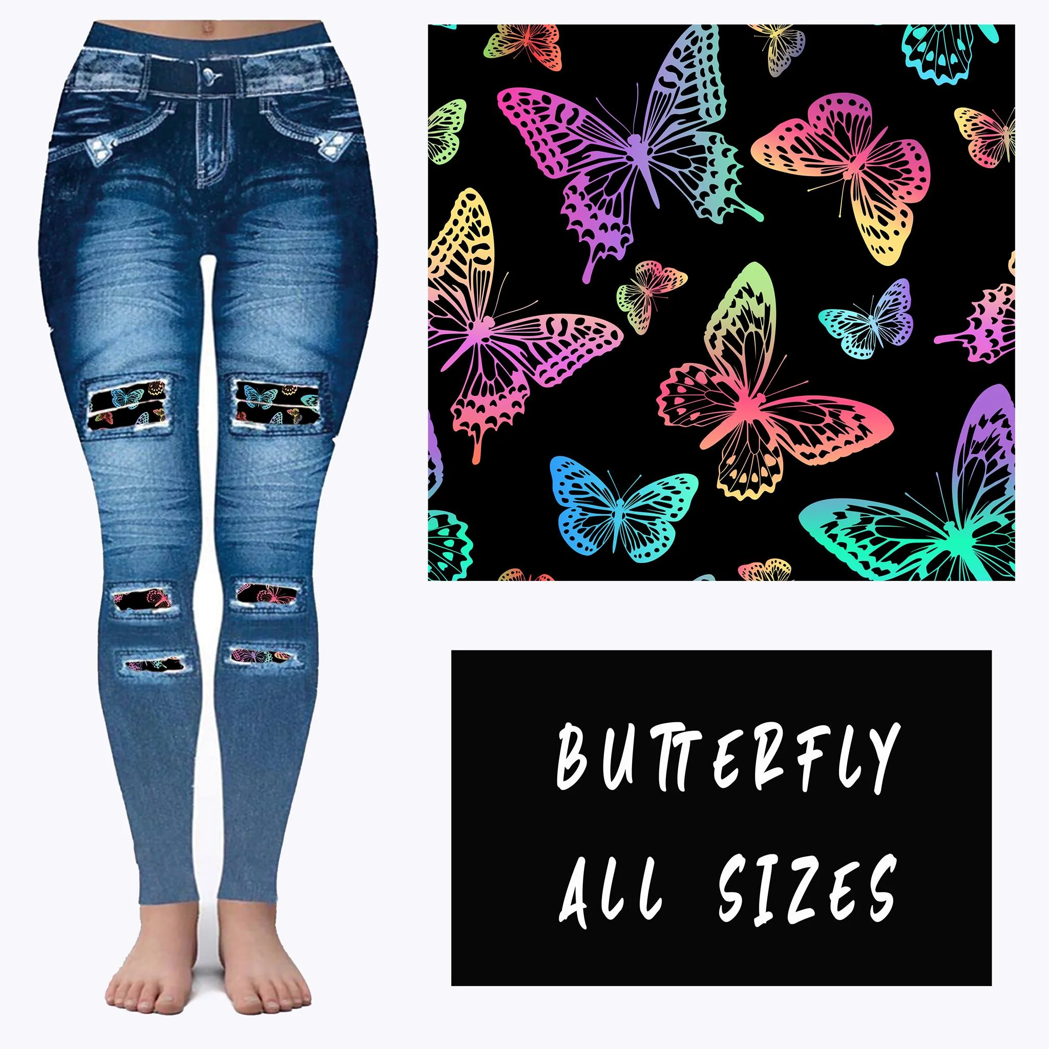 LEGGING JEAN RUN-BUTTERFLY (ACTIVE BACK POCKETS) - Image 4
