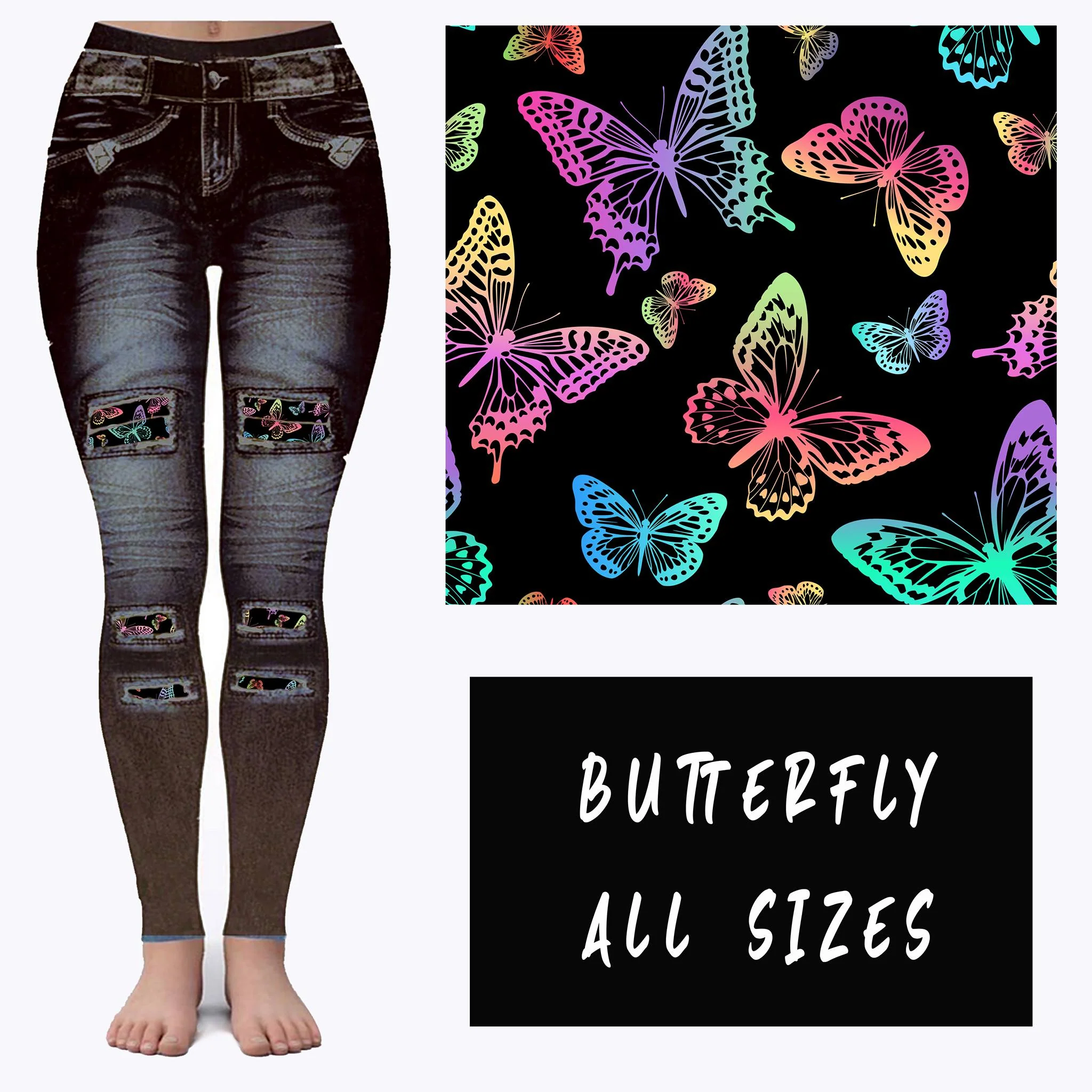 LEGGING JEAN RUN-BUTTERFLY (ACTIVE BACK POCKETS) - Image 5