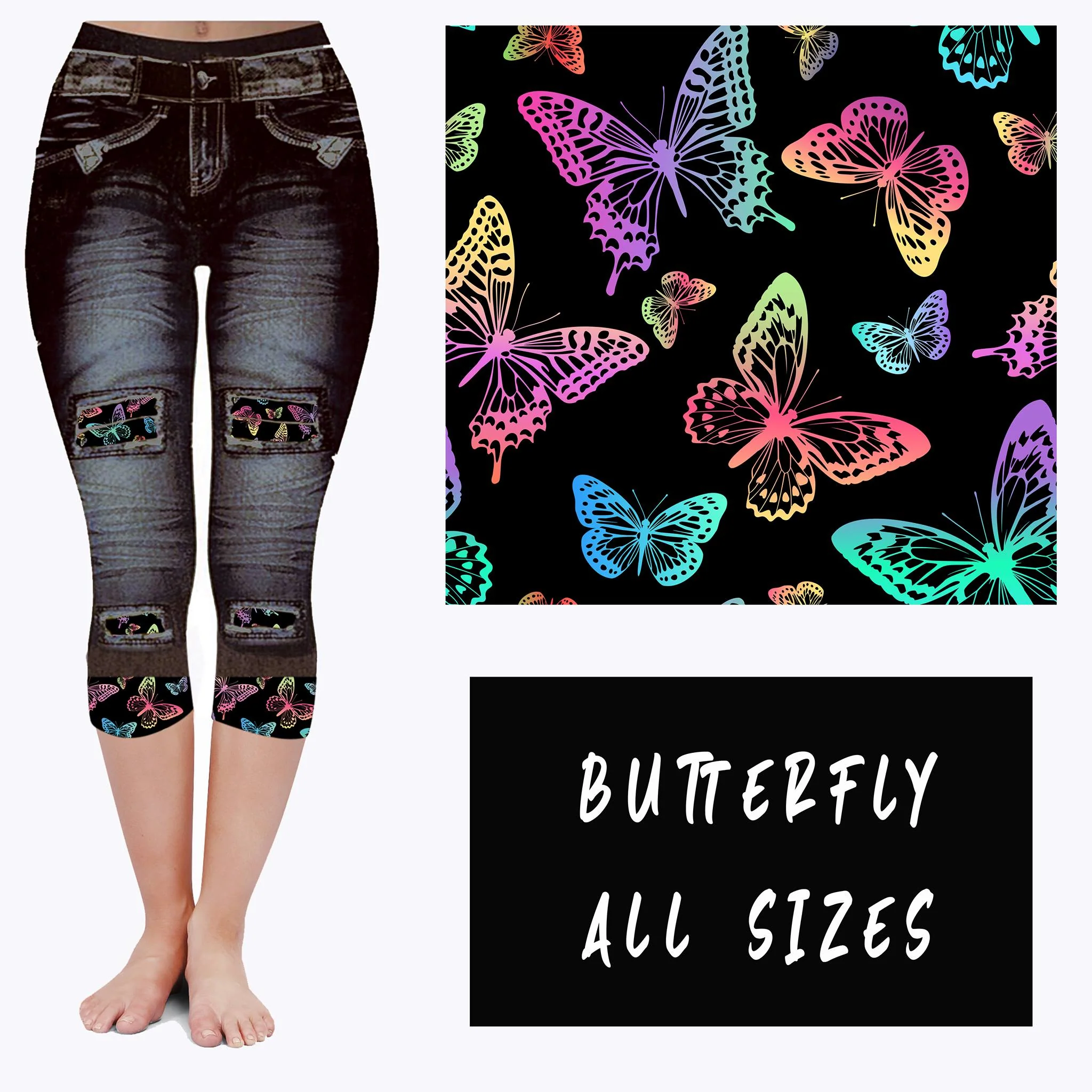 LEGGING JEAN RUN-BUTTERFLY (ACTIVE BACK POCKETS) - Image 6