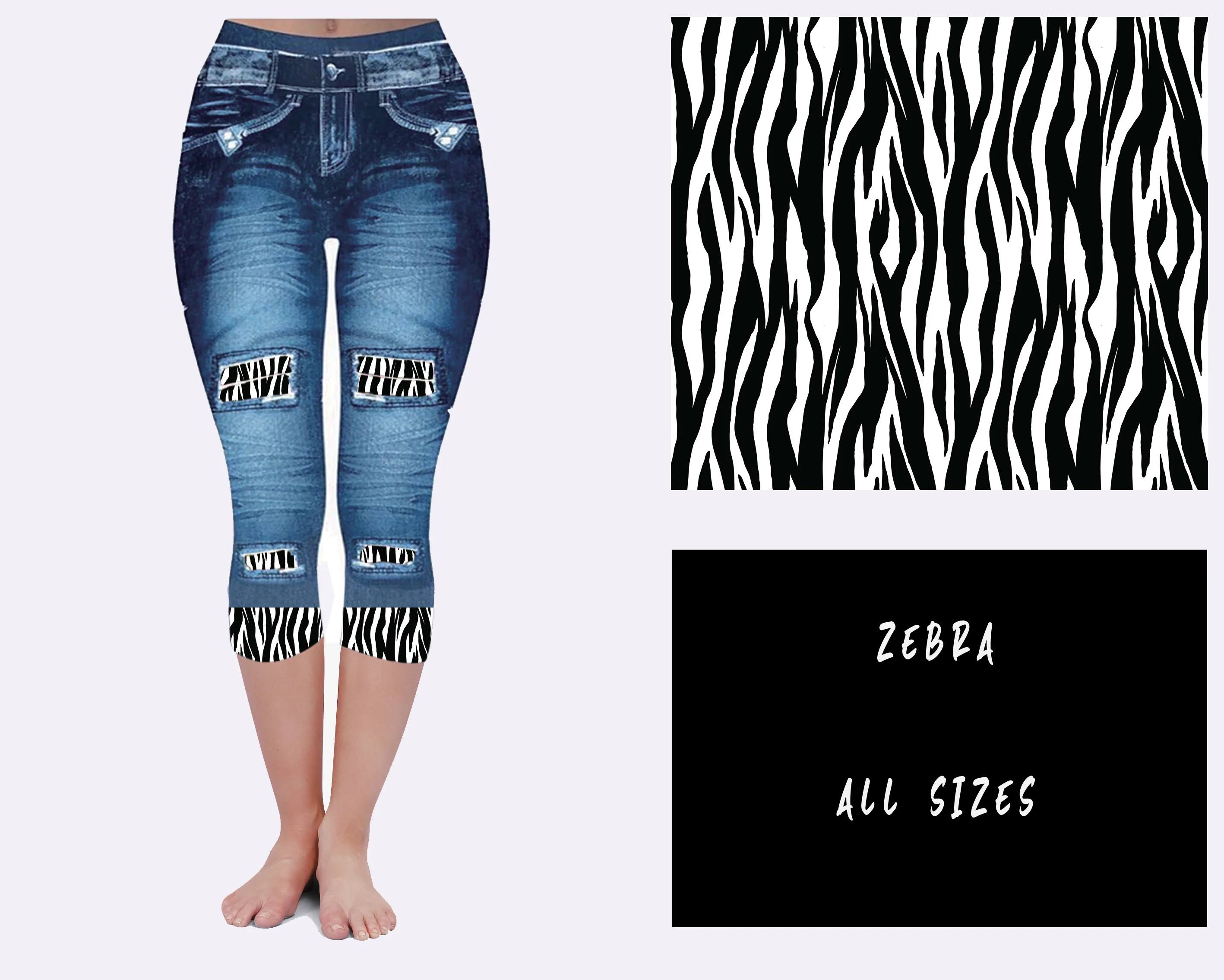 LEGGING JEAN RUN-ZEBRA (ACTIVE BACK POCKETS) - Image 4