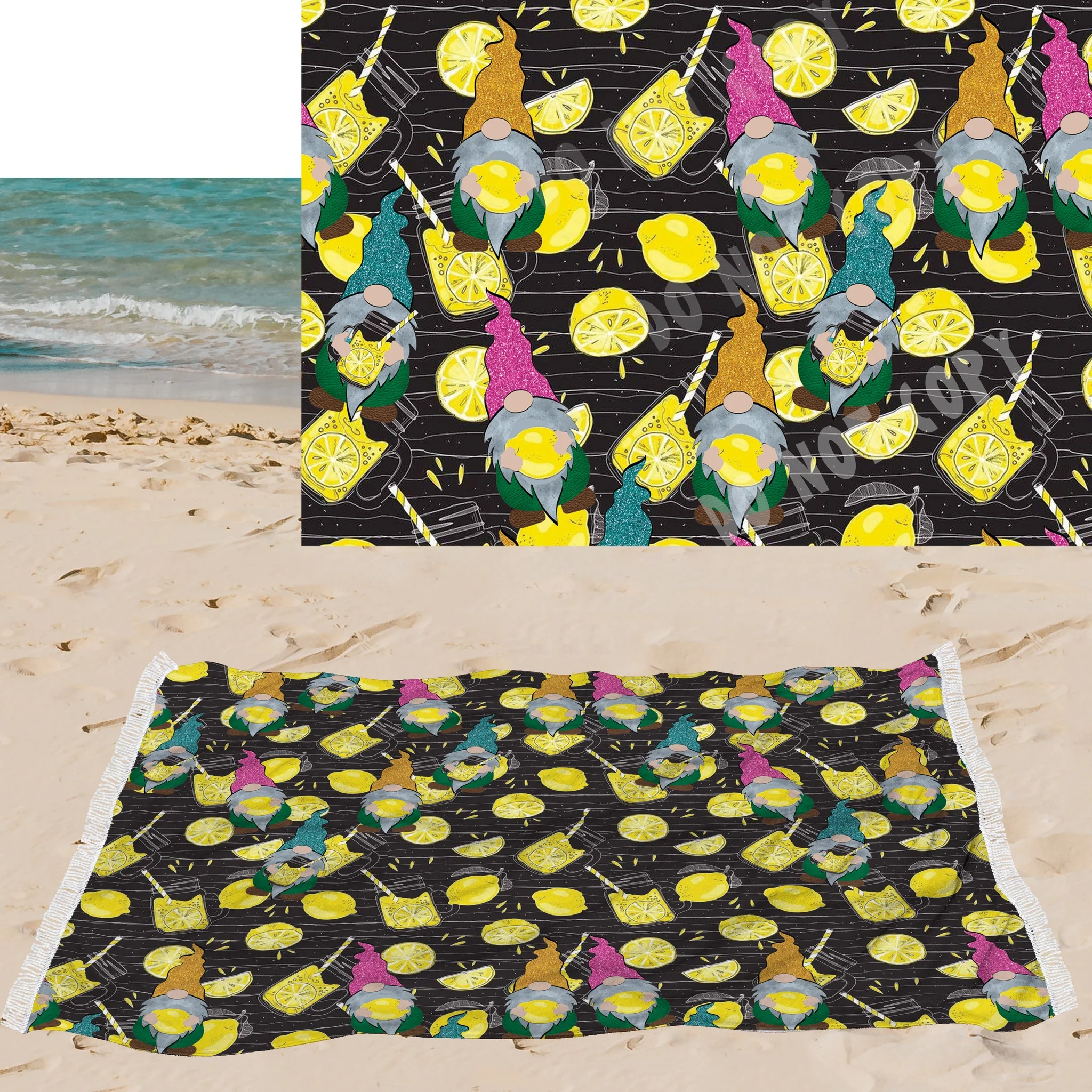 Lemonade Gnomes-OVERSIZED BEACH TOWEL 6-PREORDER CLOSING 3/20