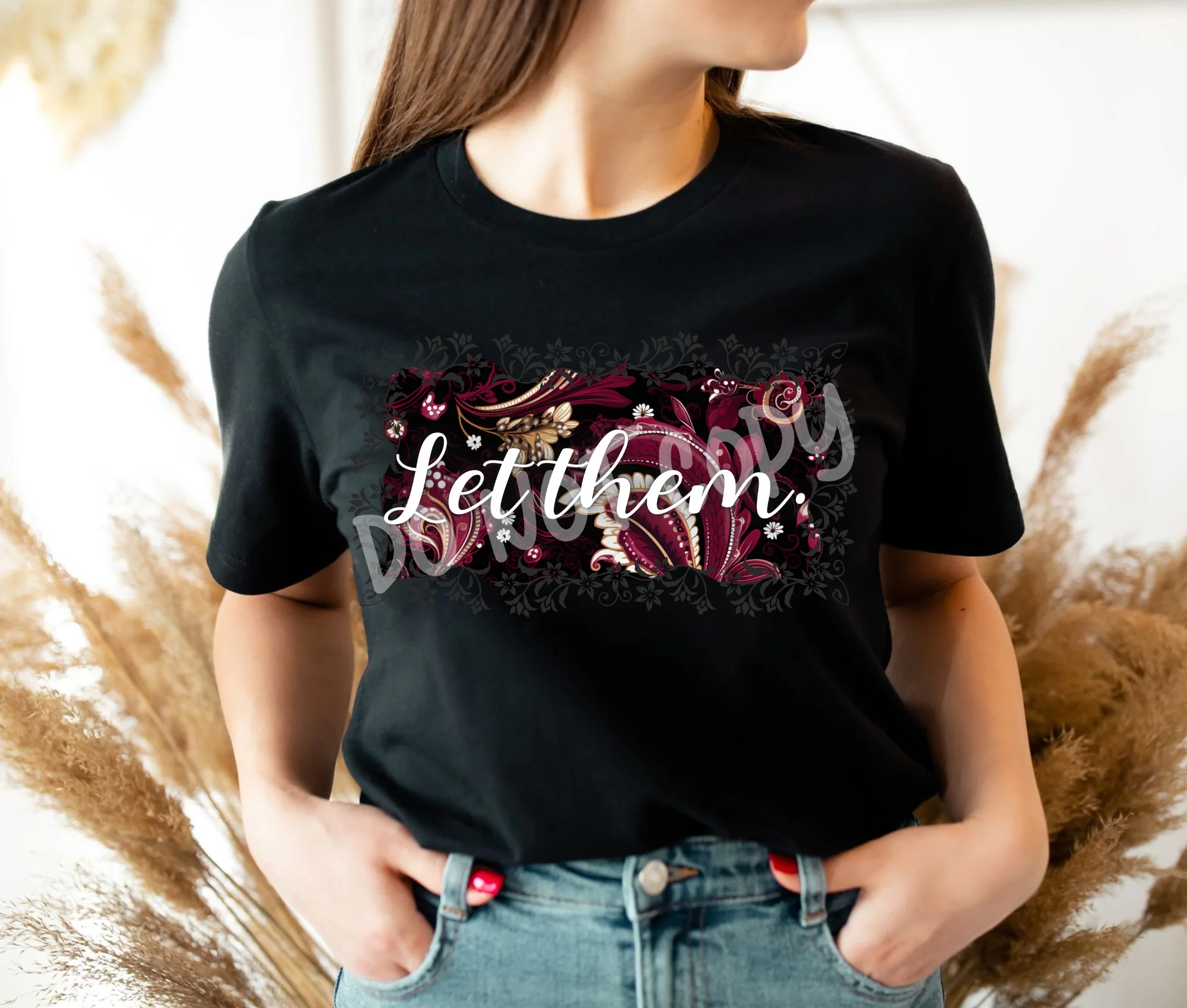 LET THEM - BURG PAISLEY - UNISEX TEE ADULTS/KIDS - Image 2