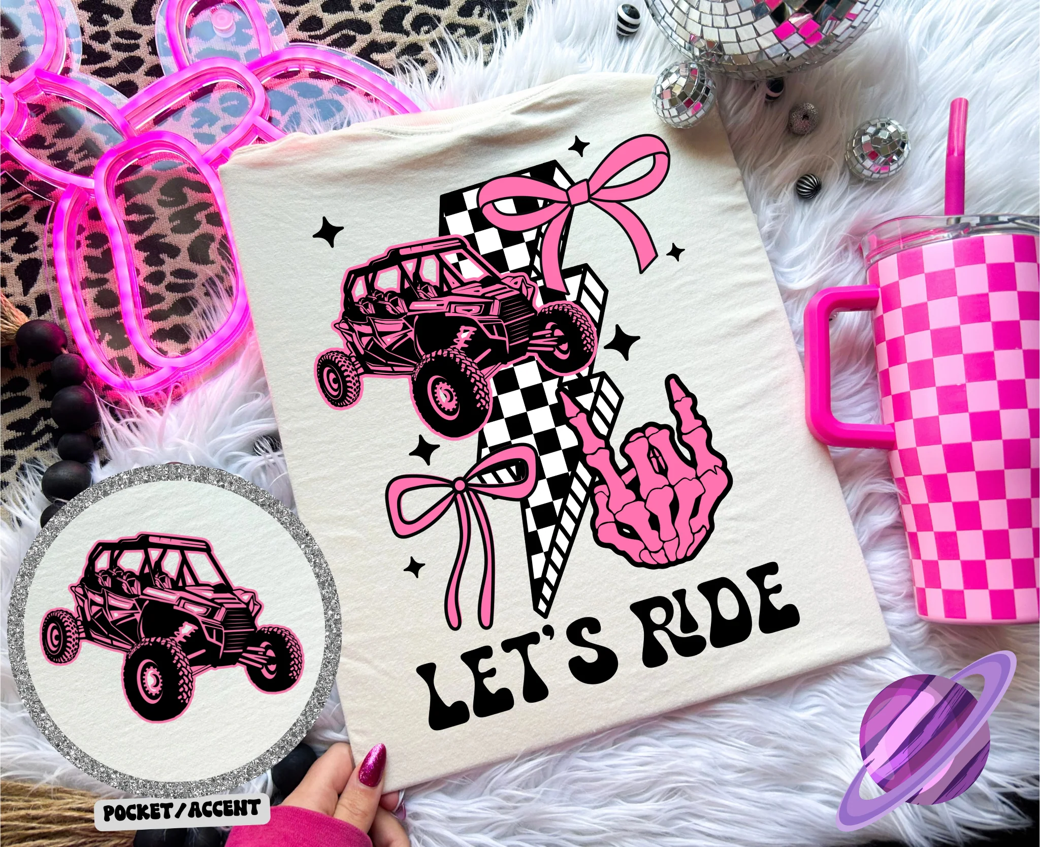 LETS RIDE DOUBLE SIDED TEE