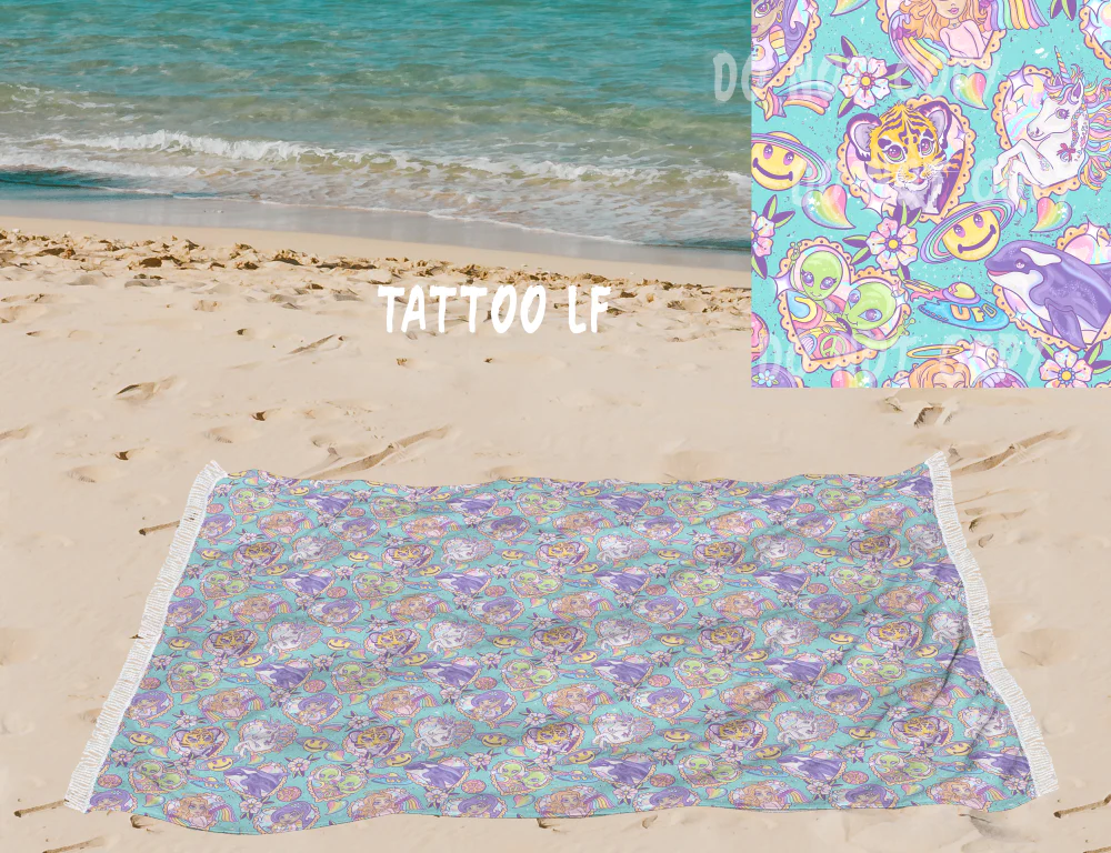LF Tattoo-OVERSIZED BEACH TOWEL 6-PREORDER CLOSING 3/20