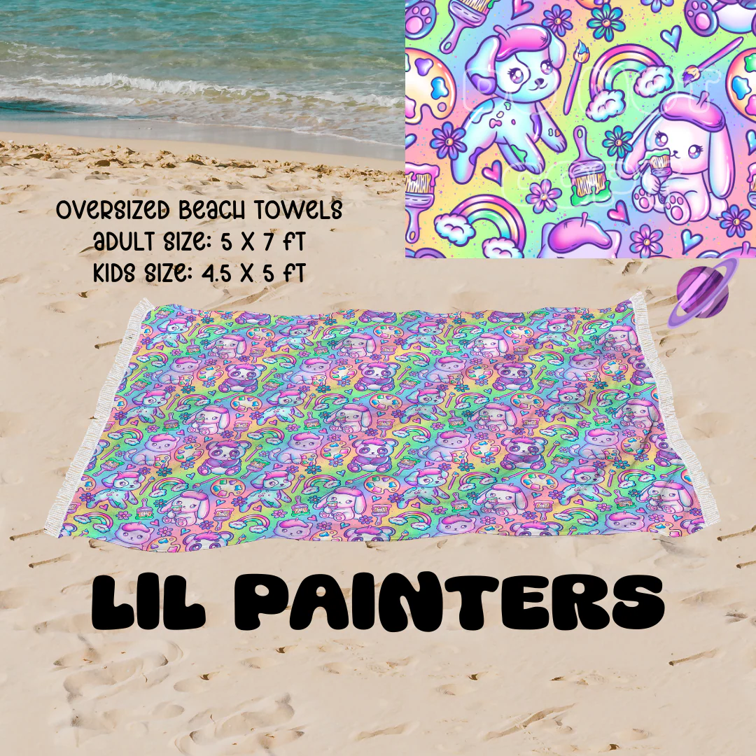 Lil Painters-OVERSIZED BEACH TOWEL 6-PREORDER CLOSING 3/20
