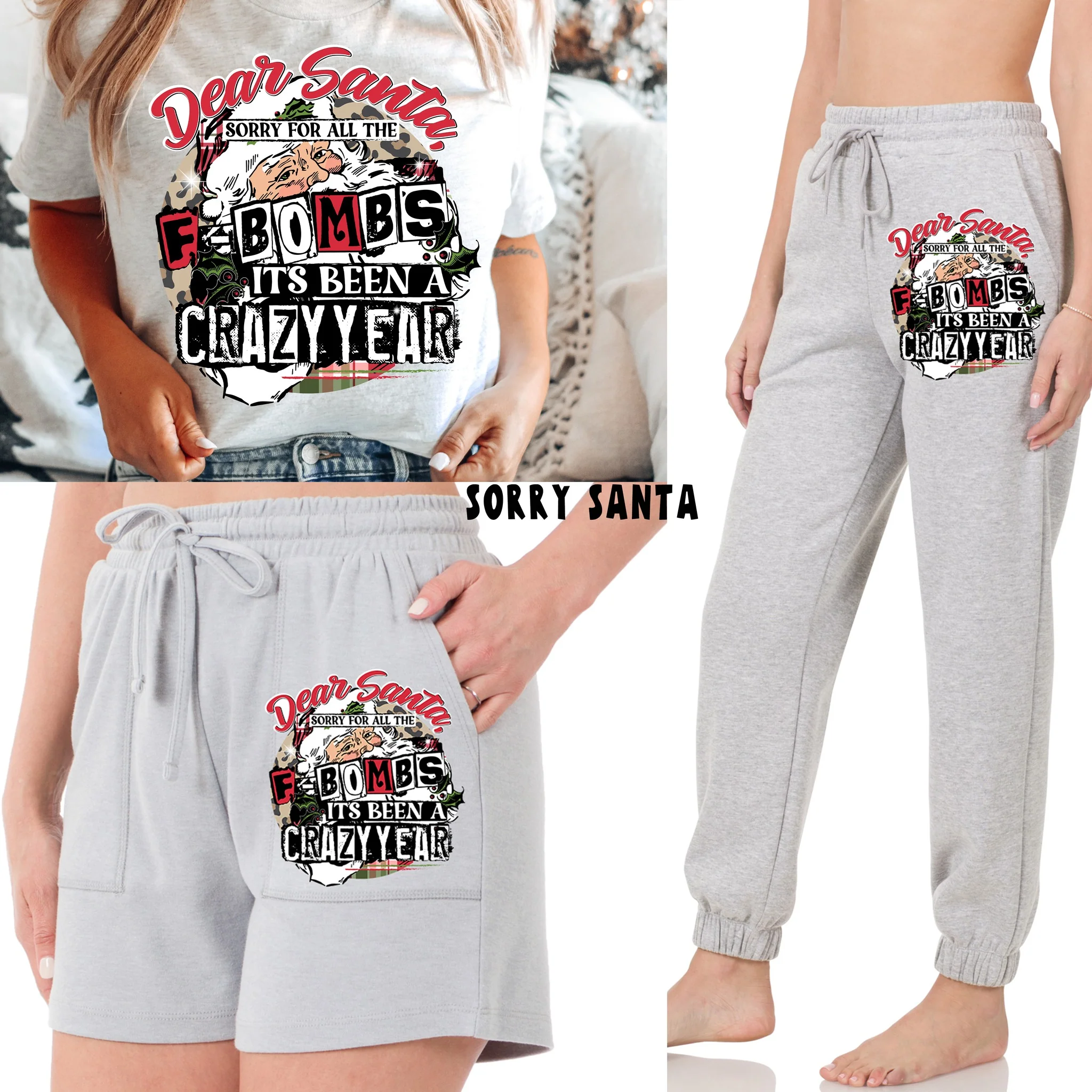 LOUNGEWEAR RUN-SORRY SANTA TEE- PREORDER CLOSING 9/30 - Image 2