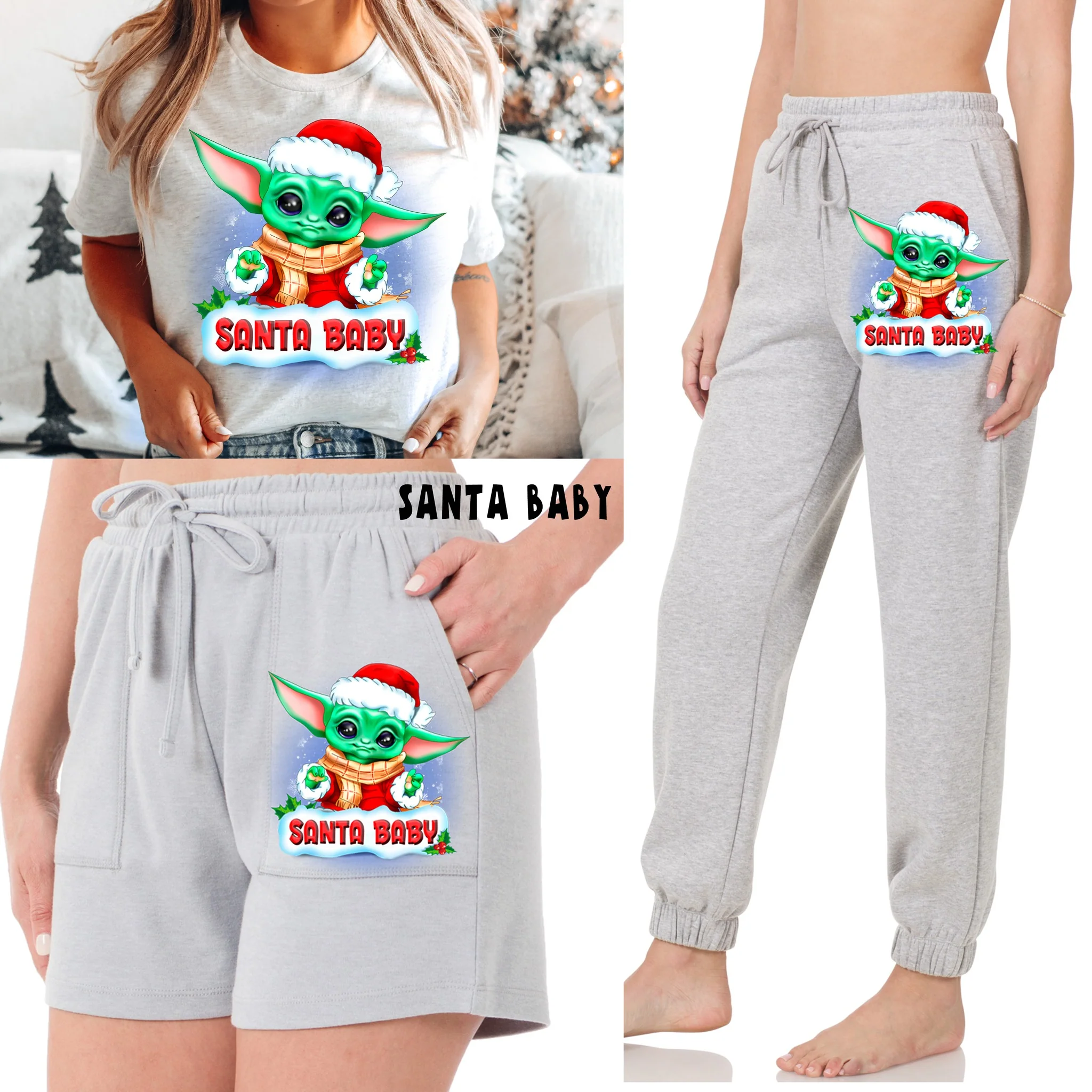 LOUNGEWEAR RUN-SANTA BABY TEE- PREORDER CLOSING 9/30 - Image 2