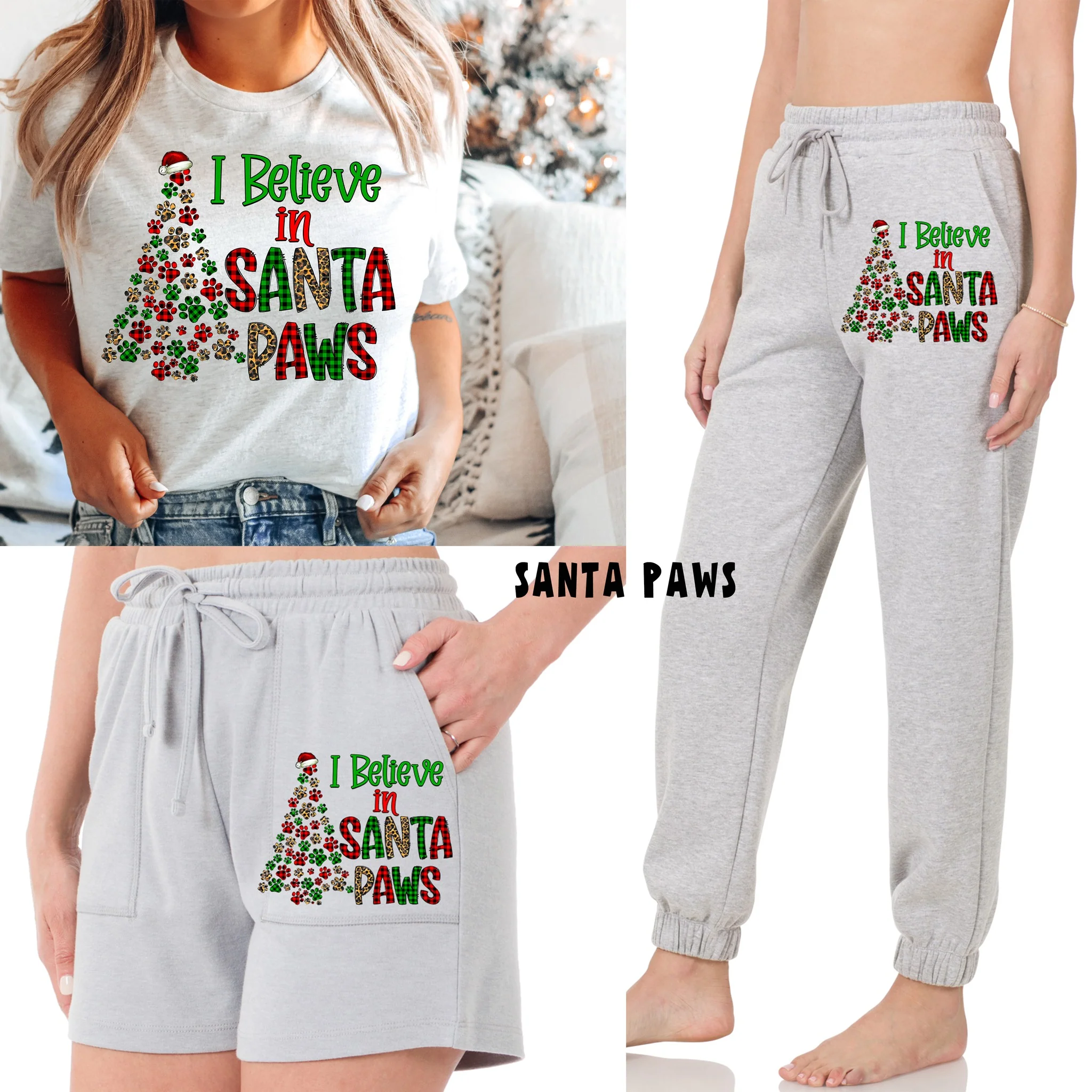 LOUNGEWEAR RUN-SANTA PAWS TEE- PREORDER CLOSING 9/30 - Image 2