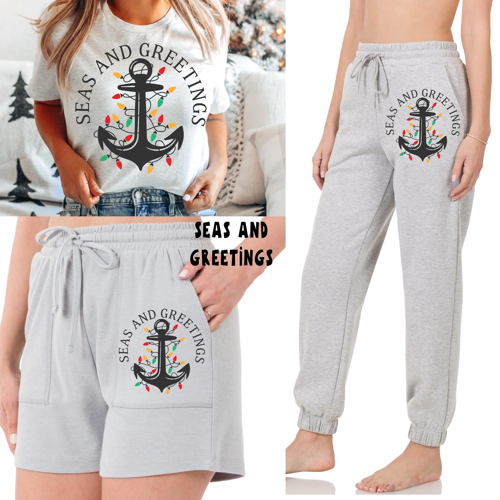 LOUNGEWEAR RUN-SEAS AND GREETINGS- CREW NECK SWEATSHIRT- PREORDER CLOSING 9/30 - Image 2