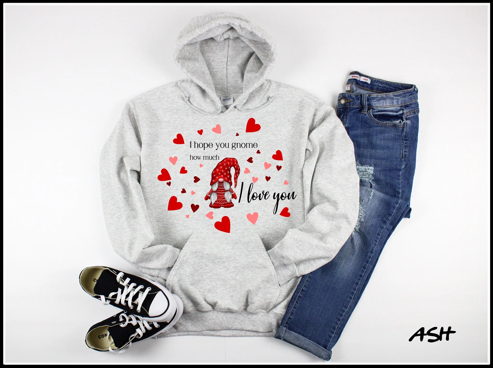 LUCKY IN LOVE- COCOA GNOME HOODIE