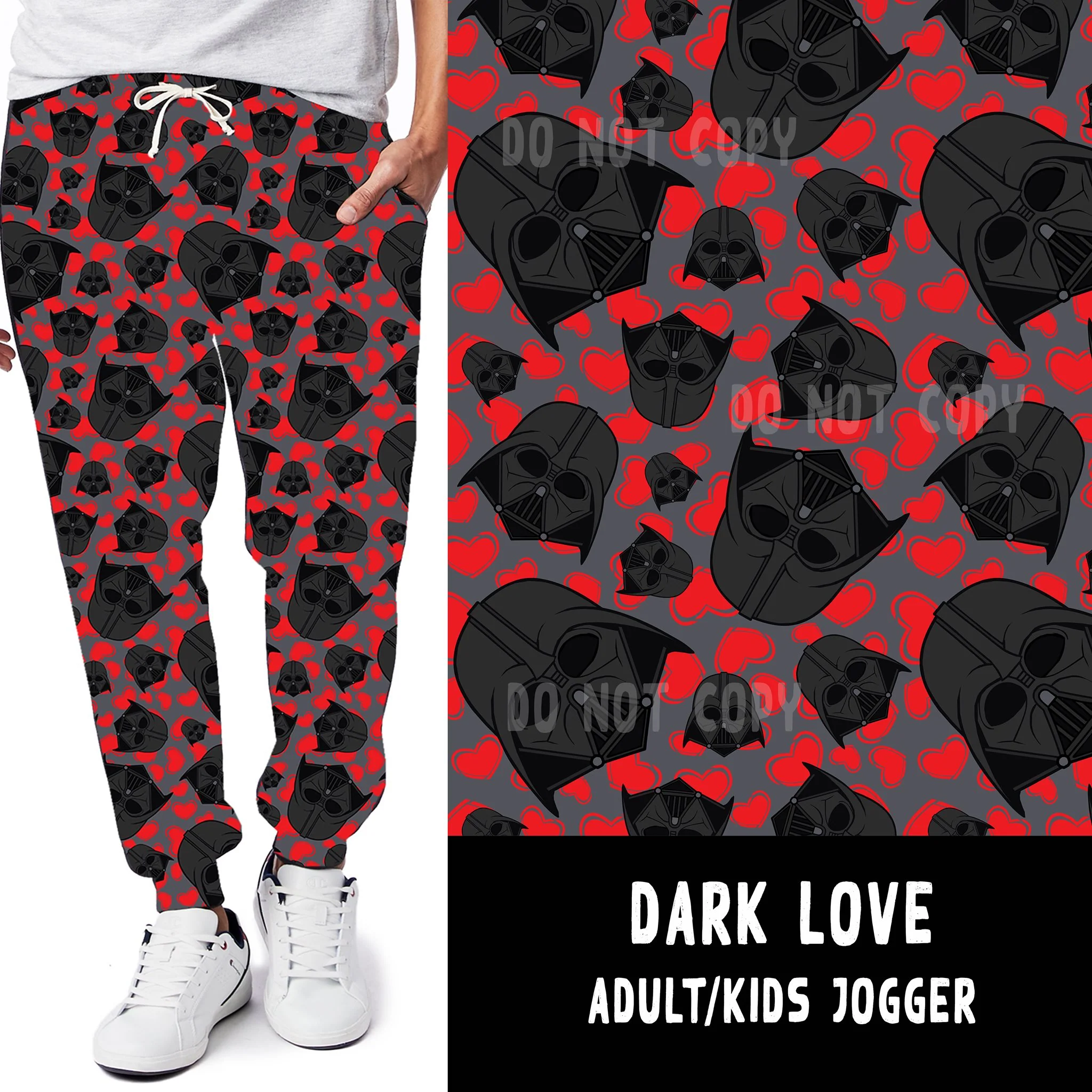 LUCKY IN LOVE-DARK LOVE LEGGINGS/JOGGERS - Image 2
