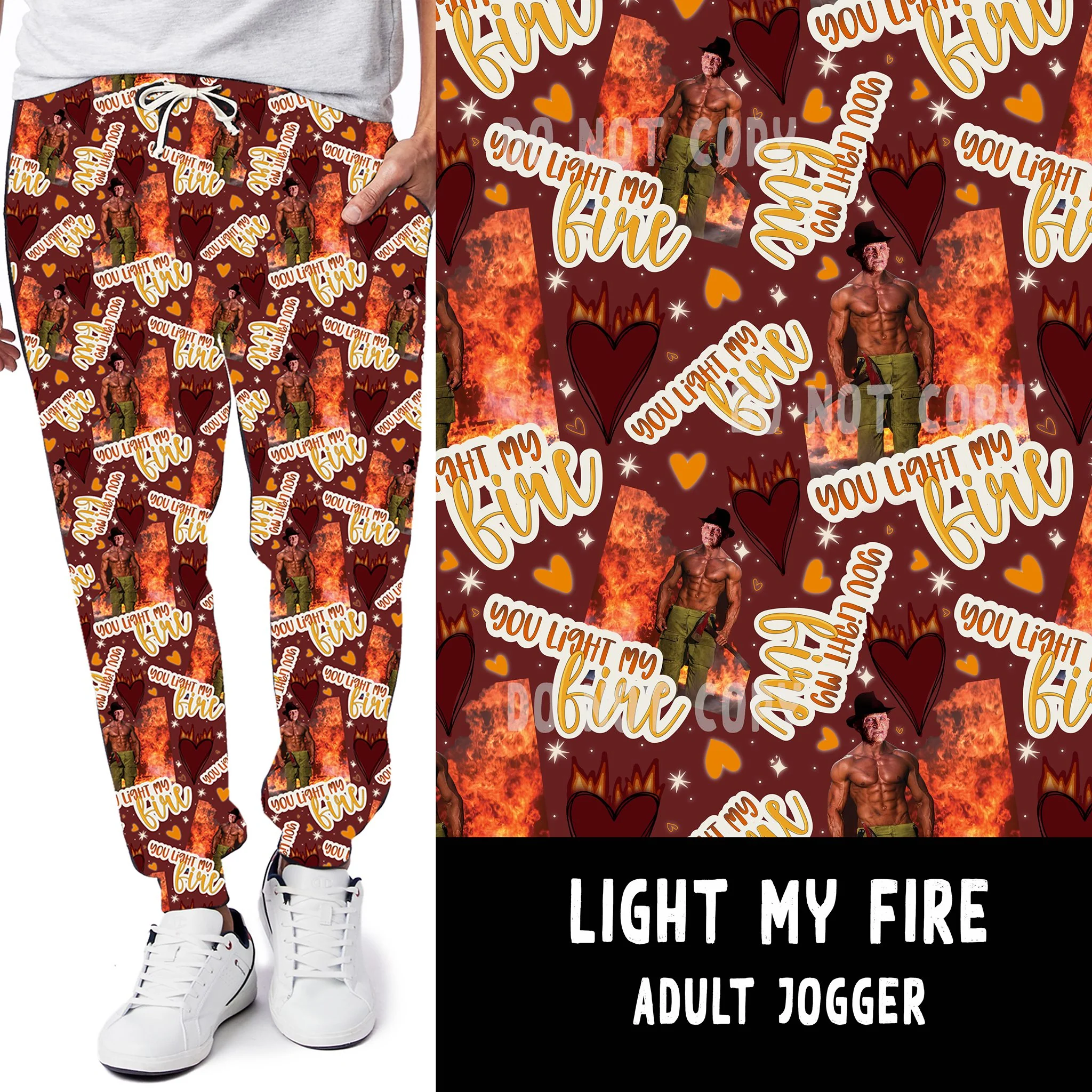 LUCKY IN LOVE-LIGHT MY FIRE LEGGINGS/JOGGERS - Image 2