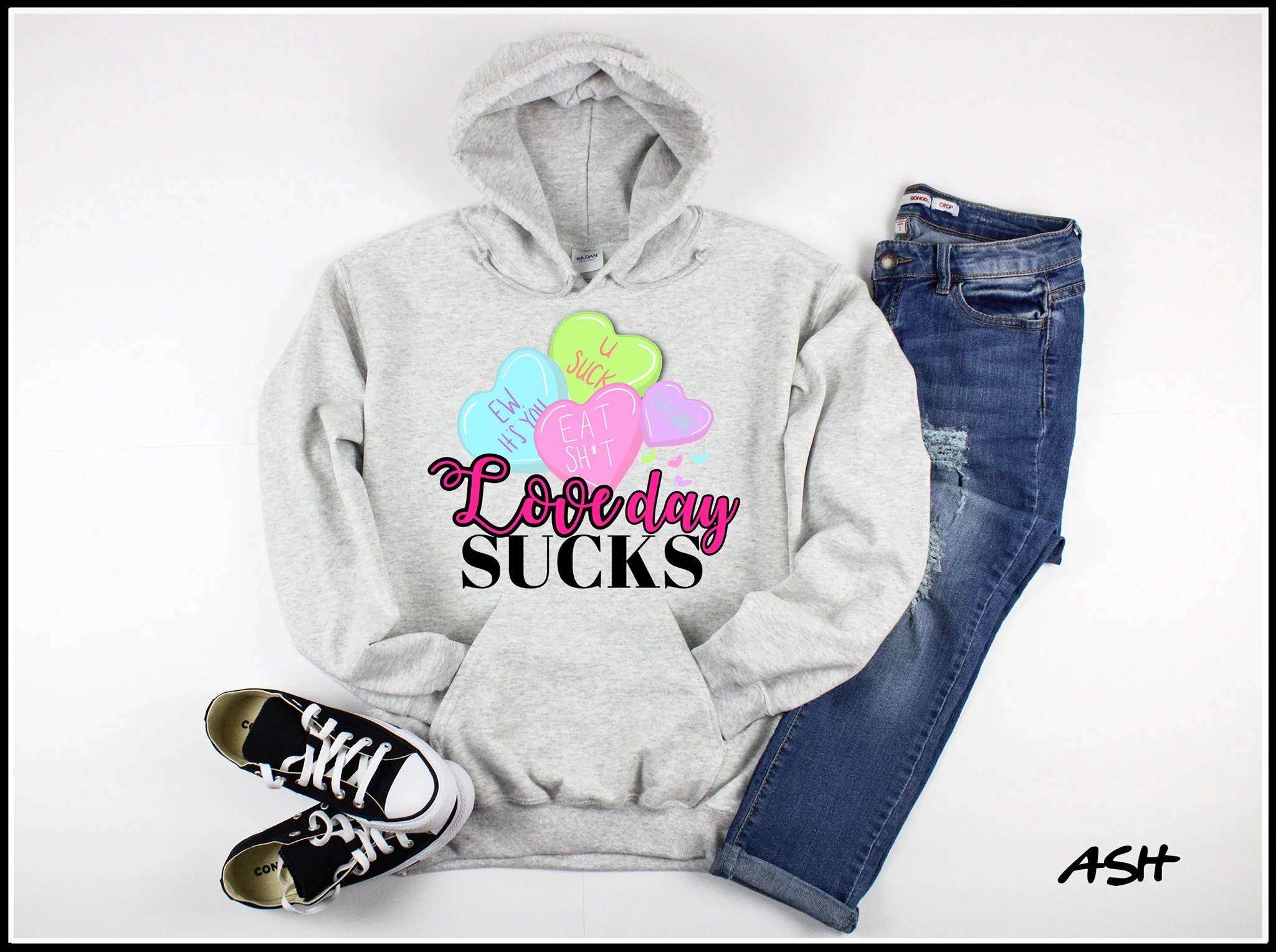 LUCKY IN LOVE- LOVE DAY SUCKS HOODIE