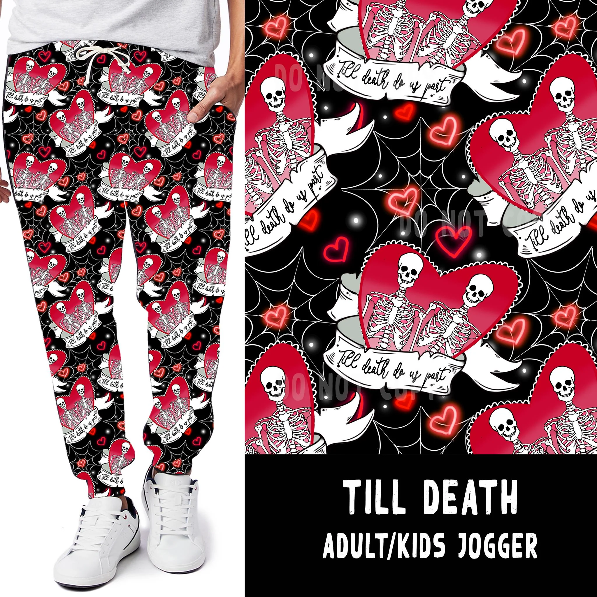 LUCKY IN LOVE-TILL DEATH LEGGINGS/JOGGERS - Image 2
