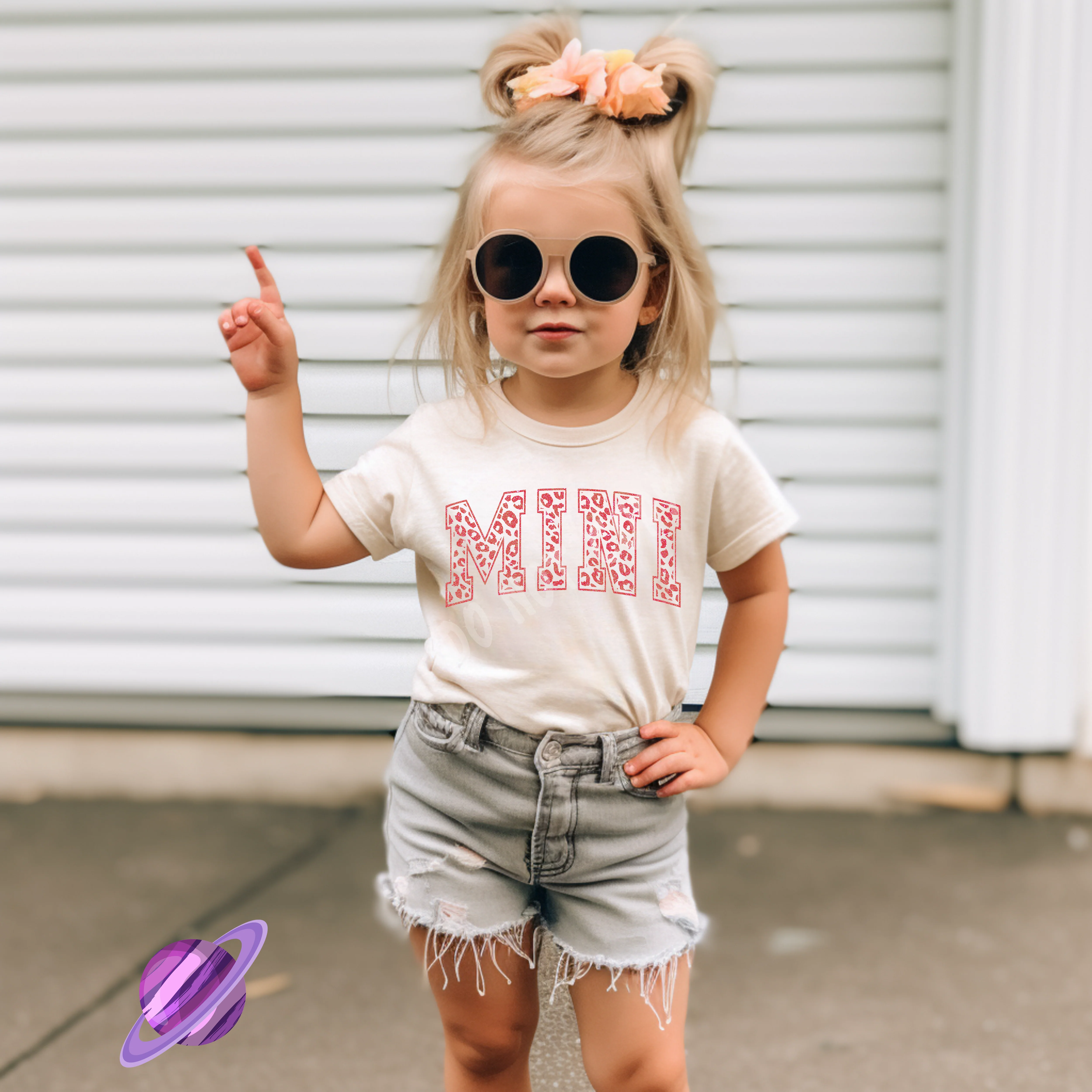 MINI RED LEOPARD TEE