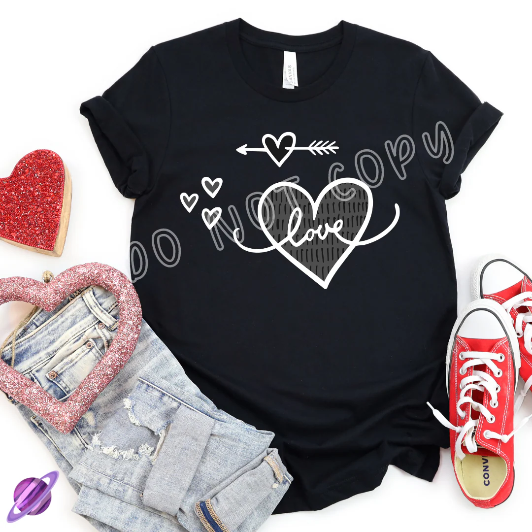 MONOCHROME LOVE - VALENTINE RUN 2-UNISEX TEE