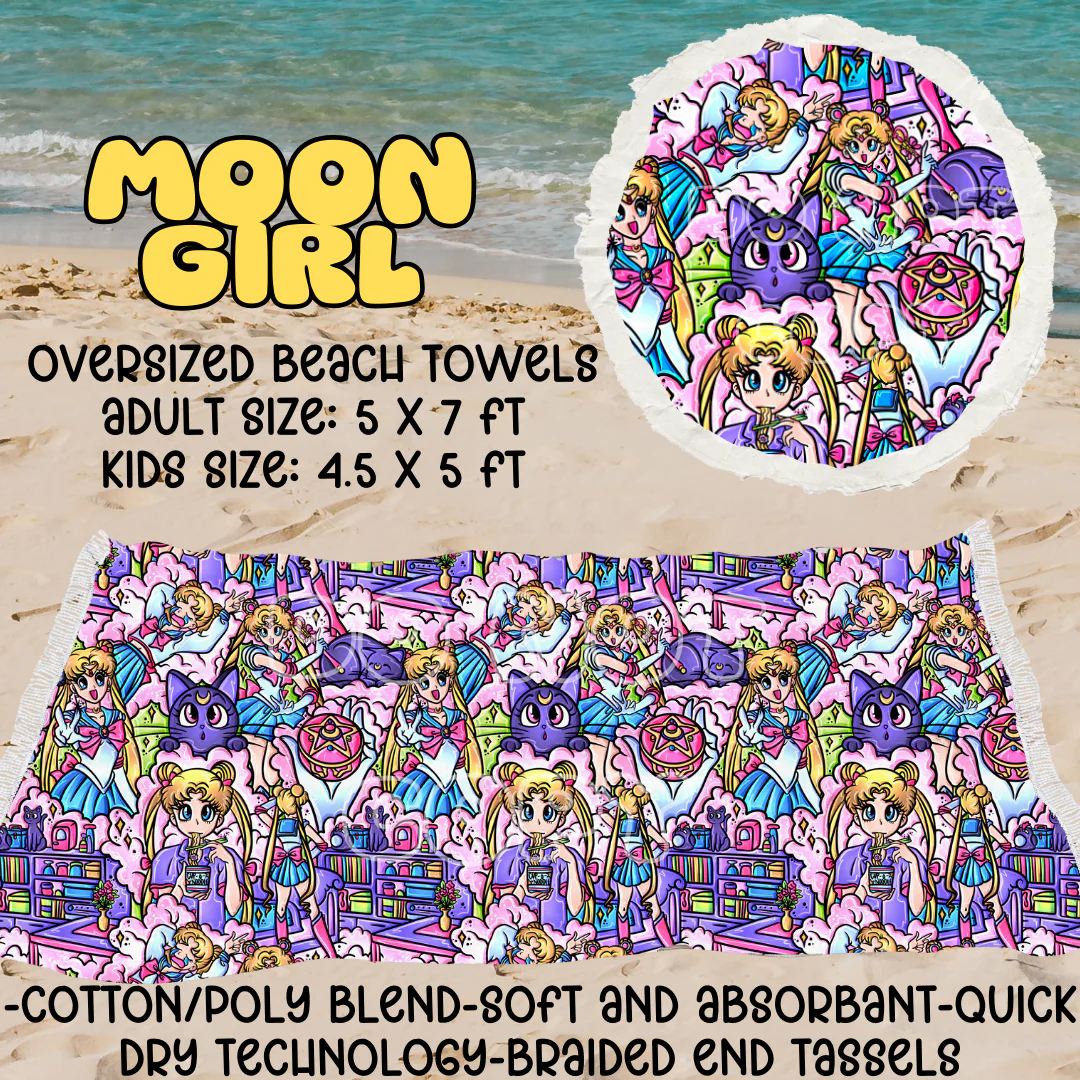 Moon Girl -OVERSIZED BEACH TOWEL 6-PREORDER CLOSING 3/20