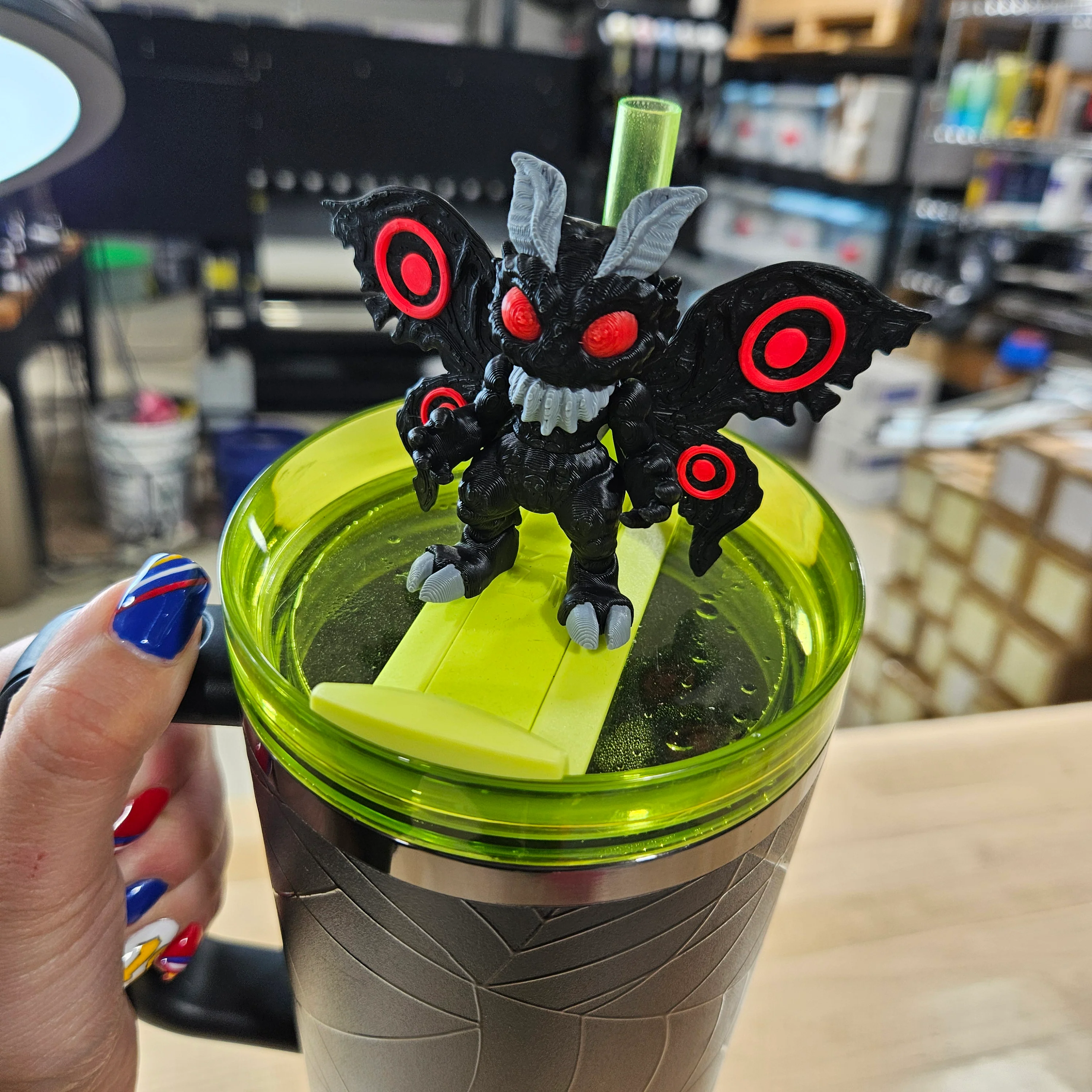 MOTH MAN-3D PRINTED STRAW BUDDY - Image 3