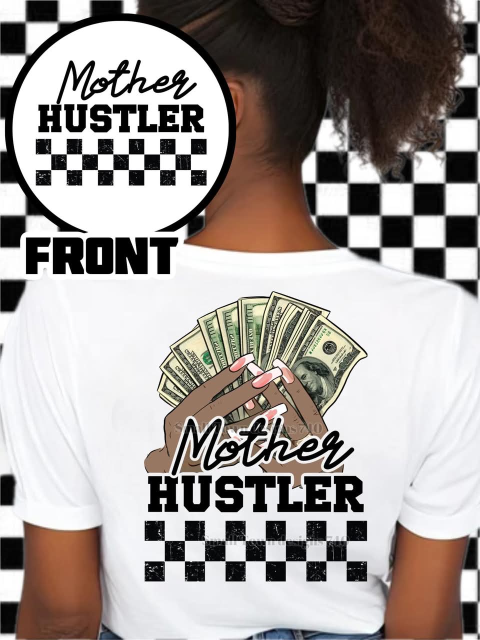 MOTHER HUSTLER DOUBLE SIDED TEE - Image 2