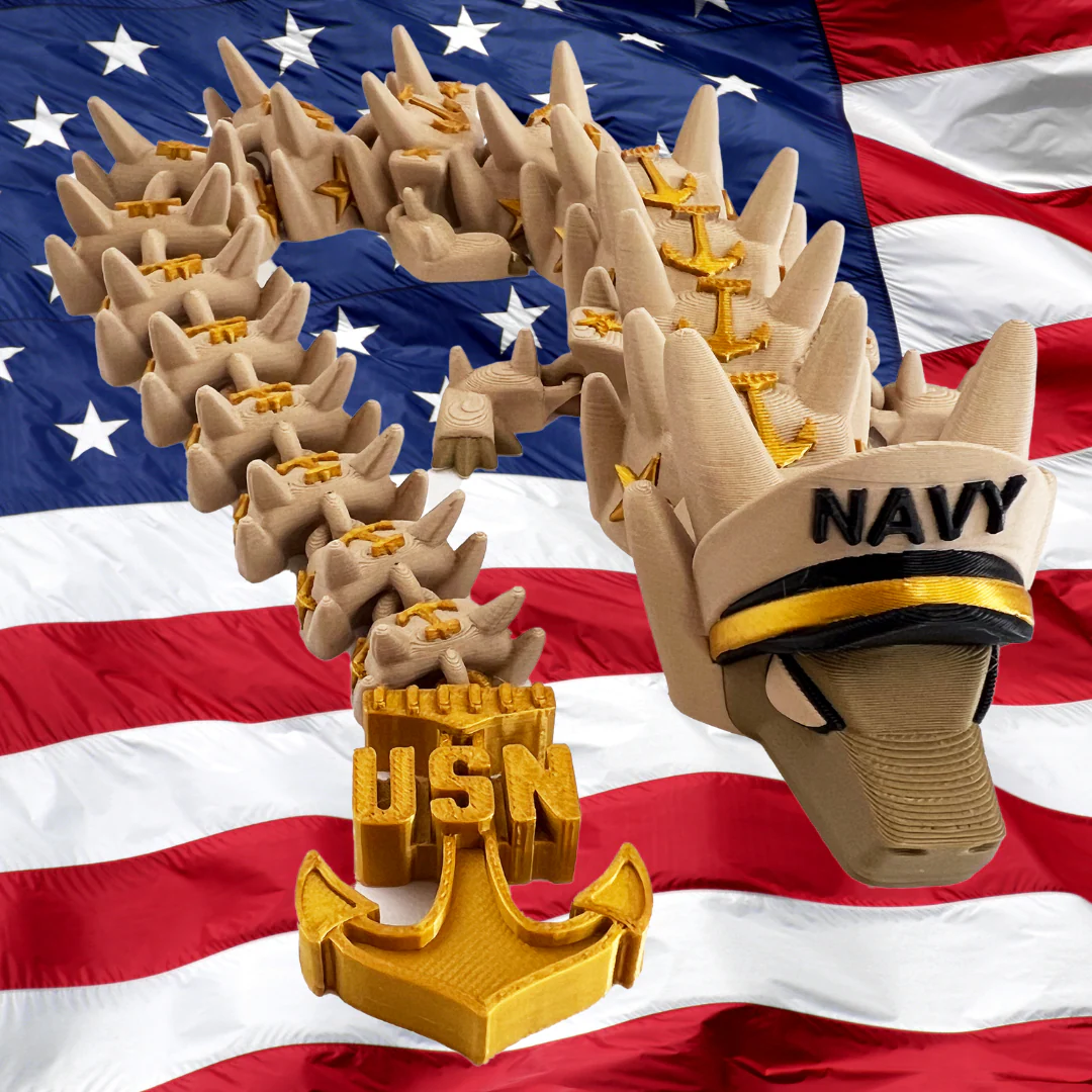 3D PRINTED NAVY DRAGON - Image 4